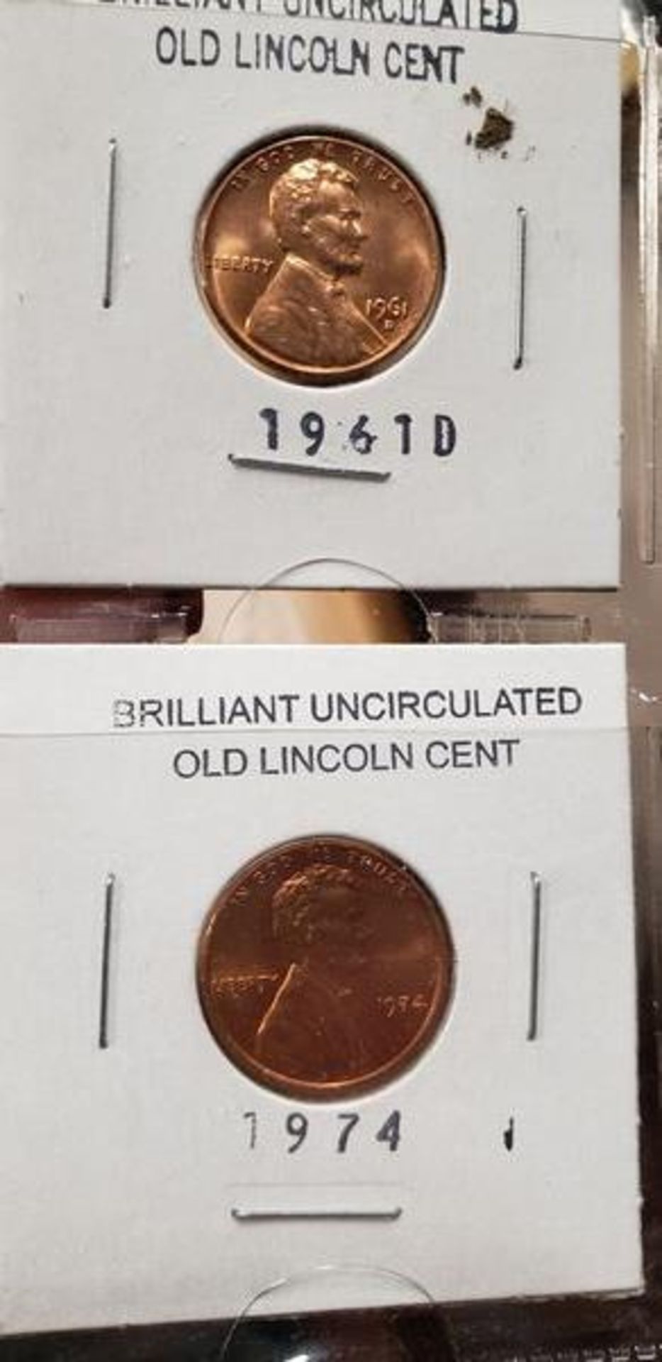 LOT OF 8 BRILLIANT UNCIRCULATED OLD LINCOLN CENTS - Image 4 of 9