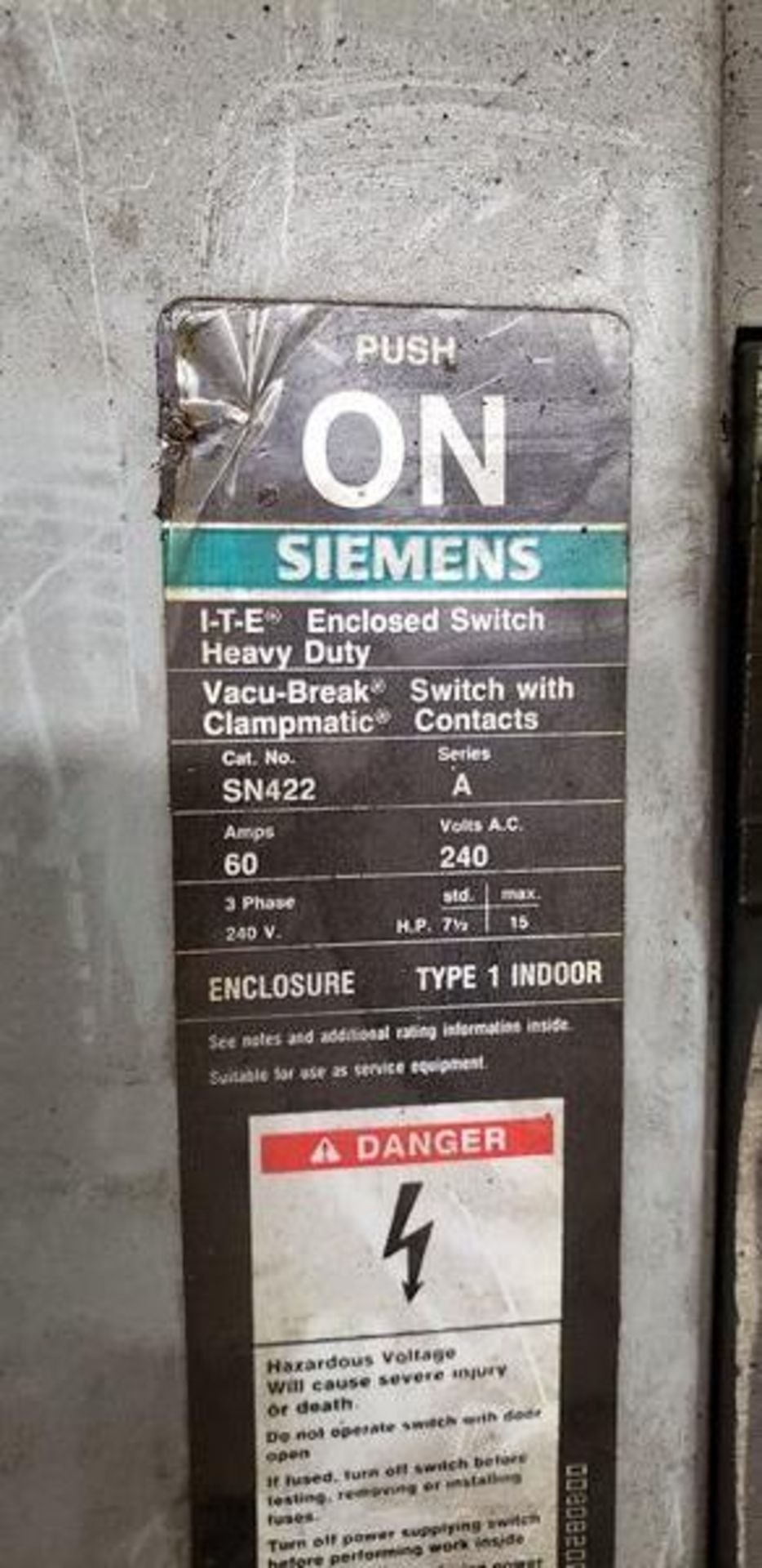 LOT OF 10 SIEMENS HEAVY DUTY SAFETY SWITCHES - Image 9 of 14