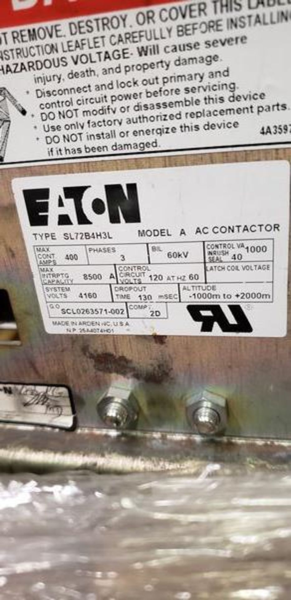 EATON CONTROLLER SL72B4H3L - Image 3 of 3