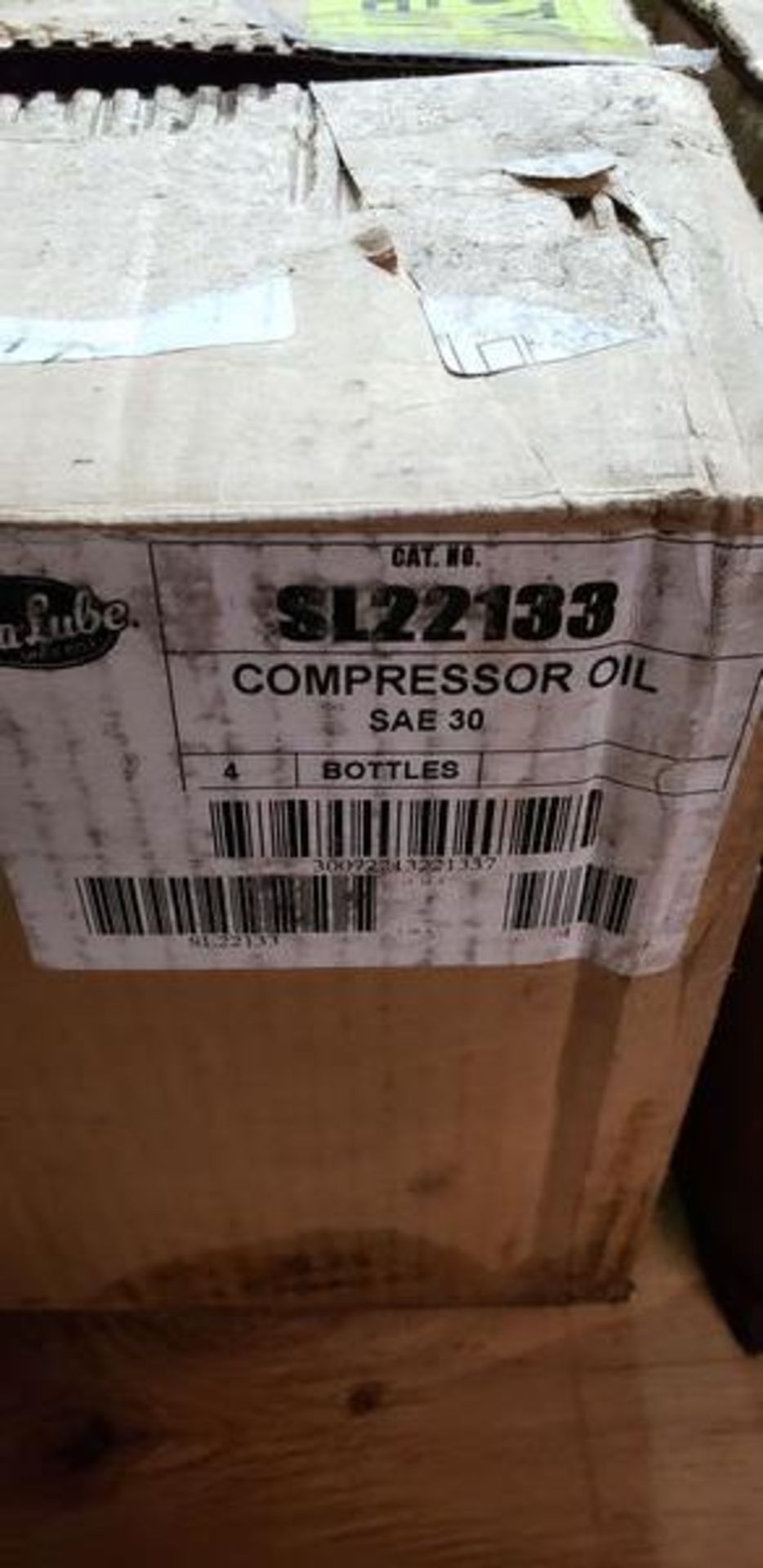 LOT OF STA LUBE SL22133 COMPRESSOR OIL SAE 30 - Image 2 of 3