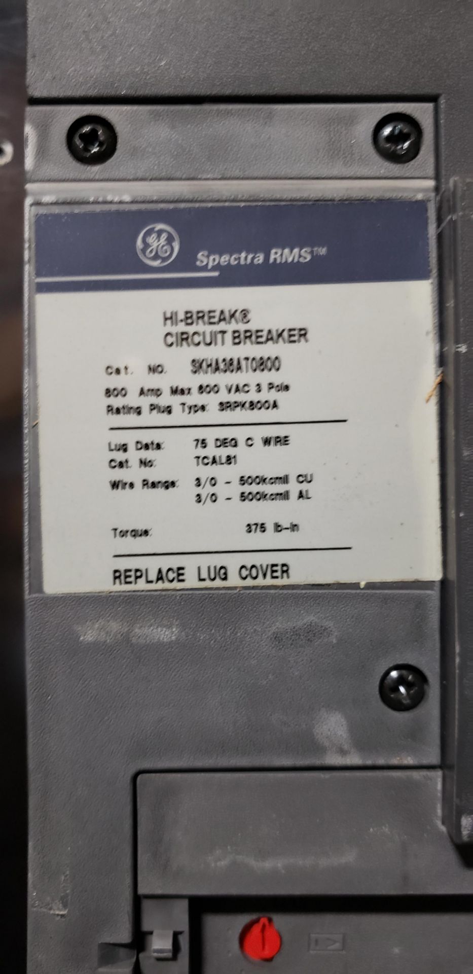 WEGMANN S4035154 CONTROL CABINET WITH 800A BREAKER - 8'3" TALL, 6'7" LONG AND 2' DEEP ***THIS ITEM L - Image 8 of 9