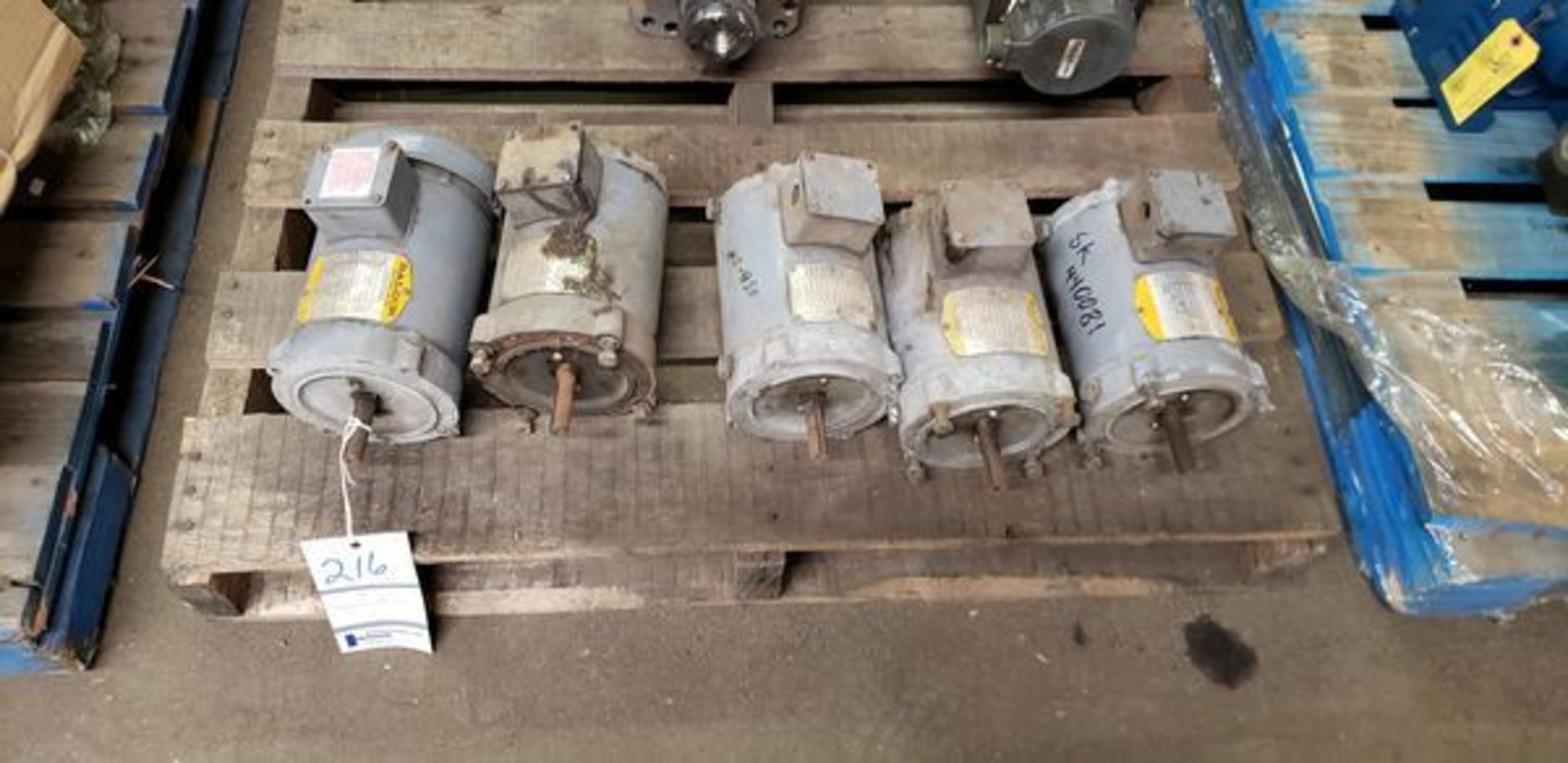 LOT OF 5 BALDOR MOTORS