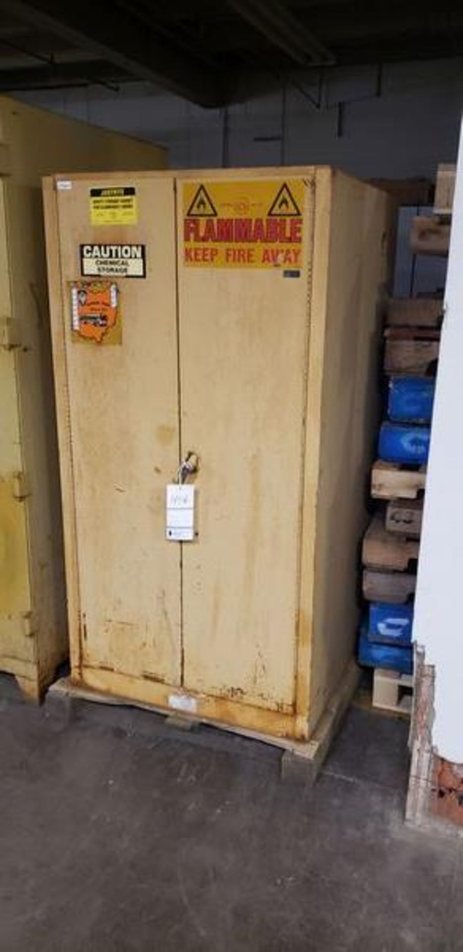 34" X 34" X 66" FLAMMABLE STORAGE CABINET