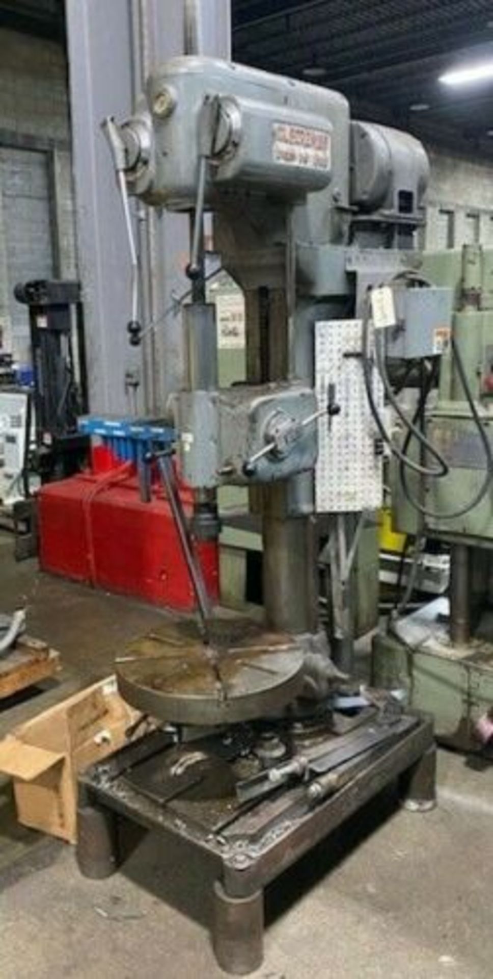 CLEEREMAN SINGLE SPINDLE UPRIGHT LAYOUT DRILL PRESS