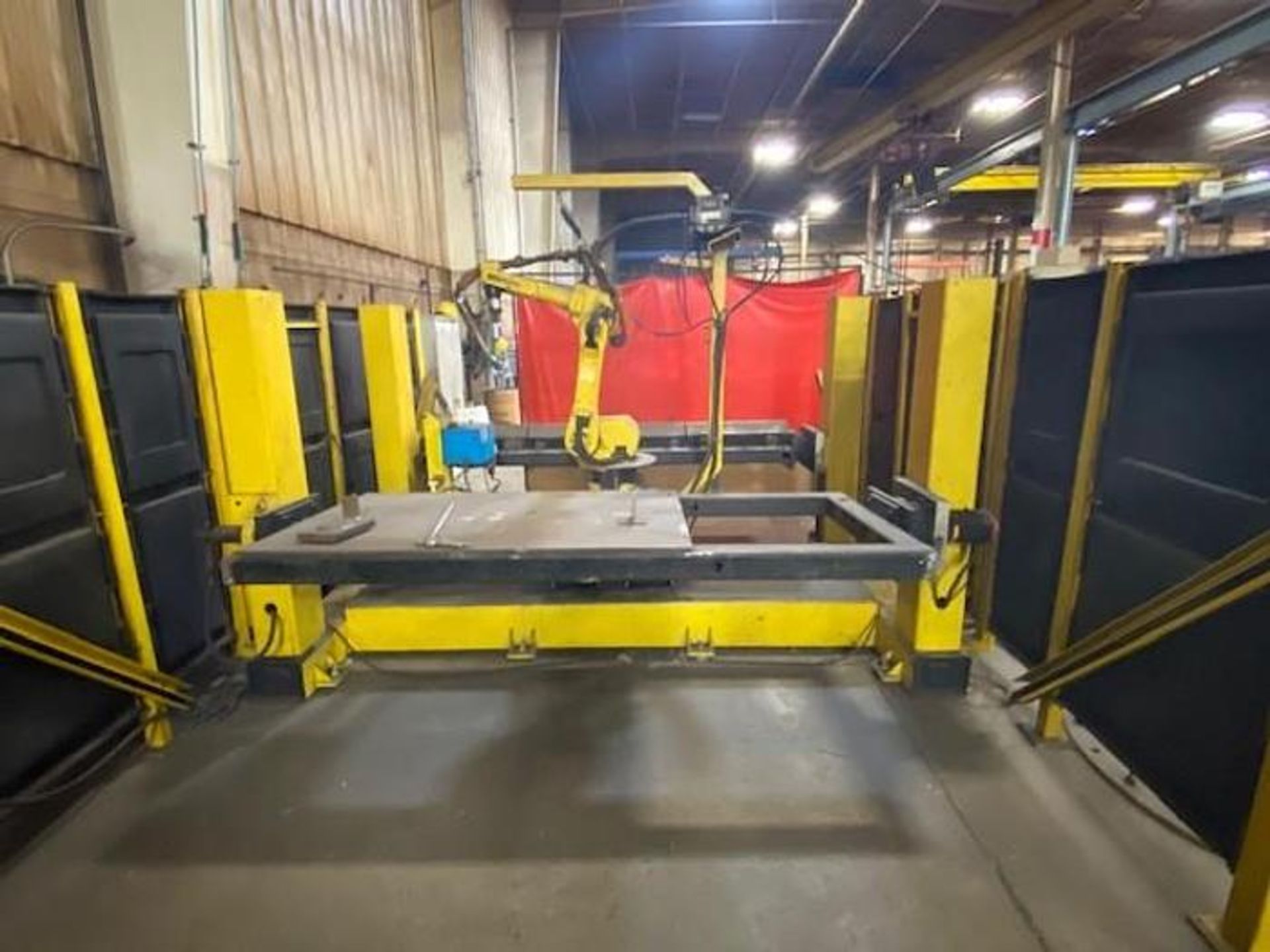 FANUC/GENESIS DUAL TRUNION WELDING CELL WITH ARCMATE 100iB ROBOT.