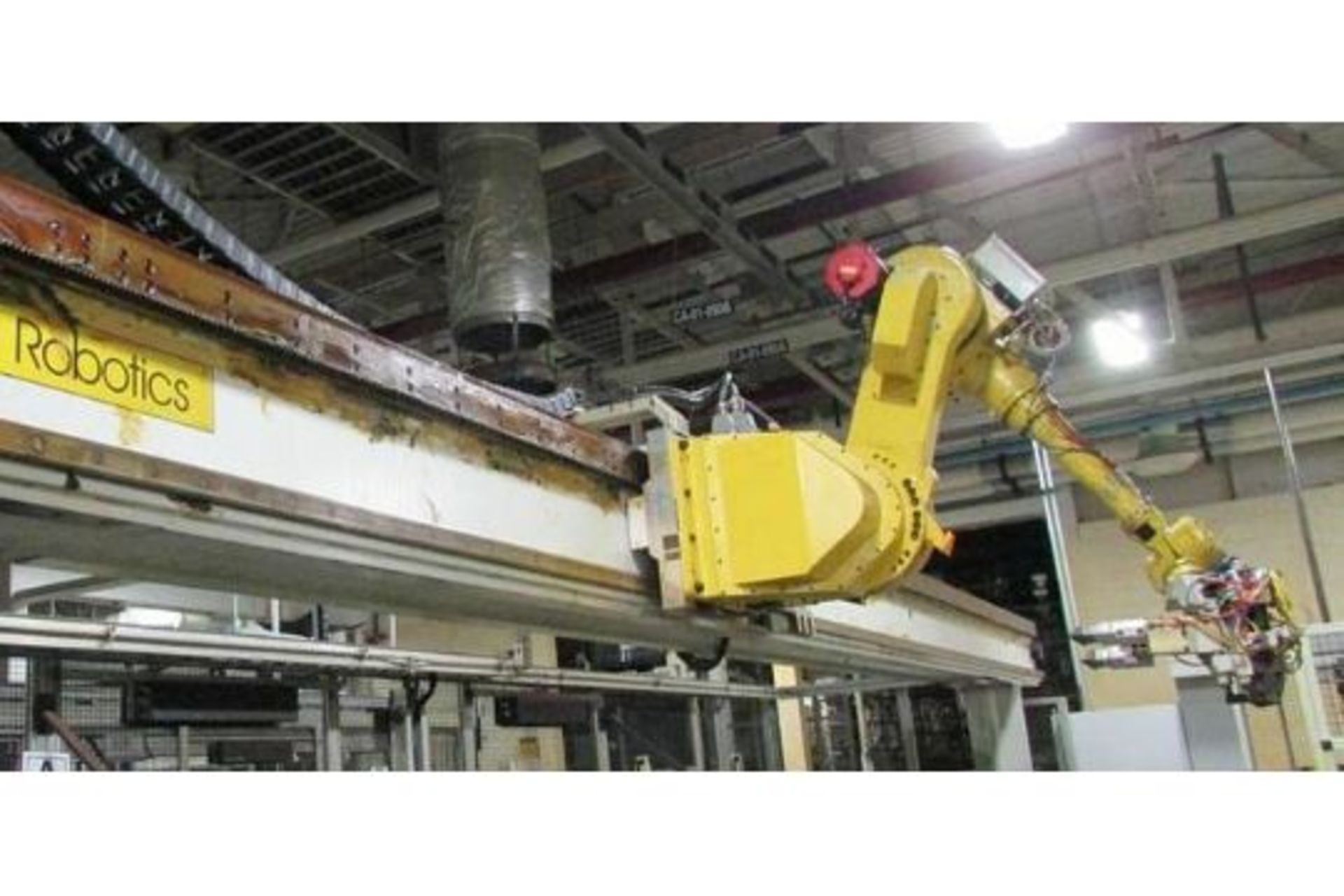 FANUC M710iB/70T GANTRY ROBOT SYSTEMS 10,200 MM TRAVEL X APPOX. 8' TALL RJ3iB CONTROLLER