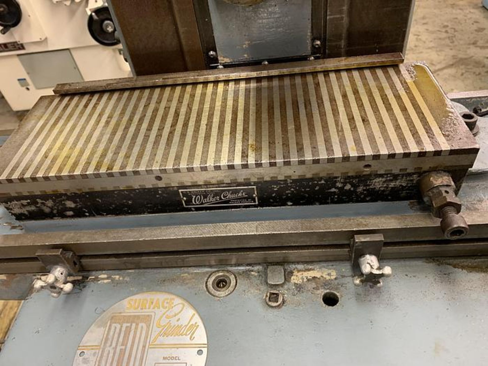 1-USED REID 6" X 18" SURFACE GRINDER, SERIAL NUMBER 15492, DATE OF MFG. 1963 - Image 6 of 13