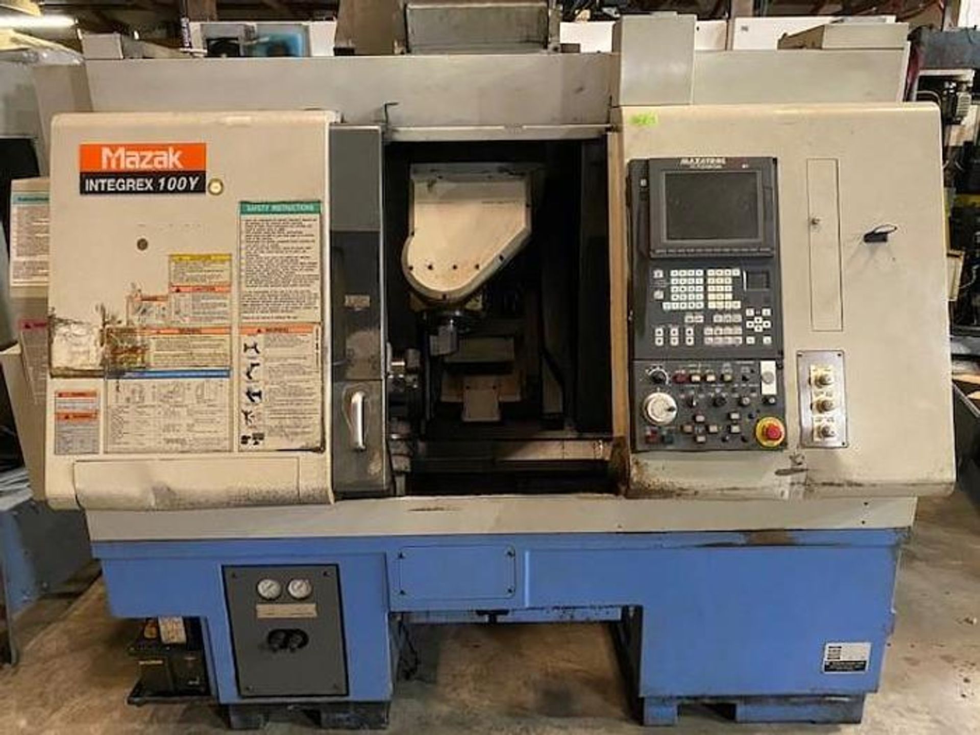 MAZAK INTEGREX 100Y MULTI AXIS CNC LATHE, FUSION 640MT CONTROL, YEAR 09/2000, SN 150698