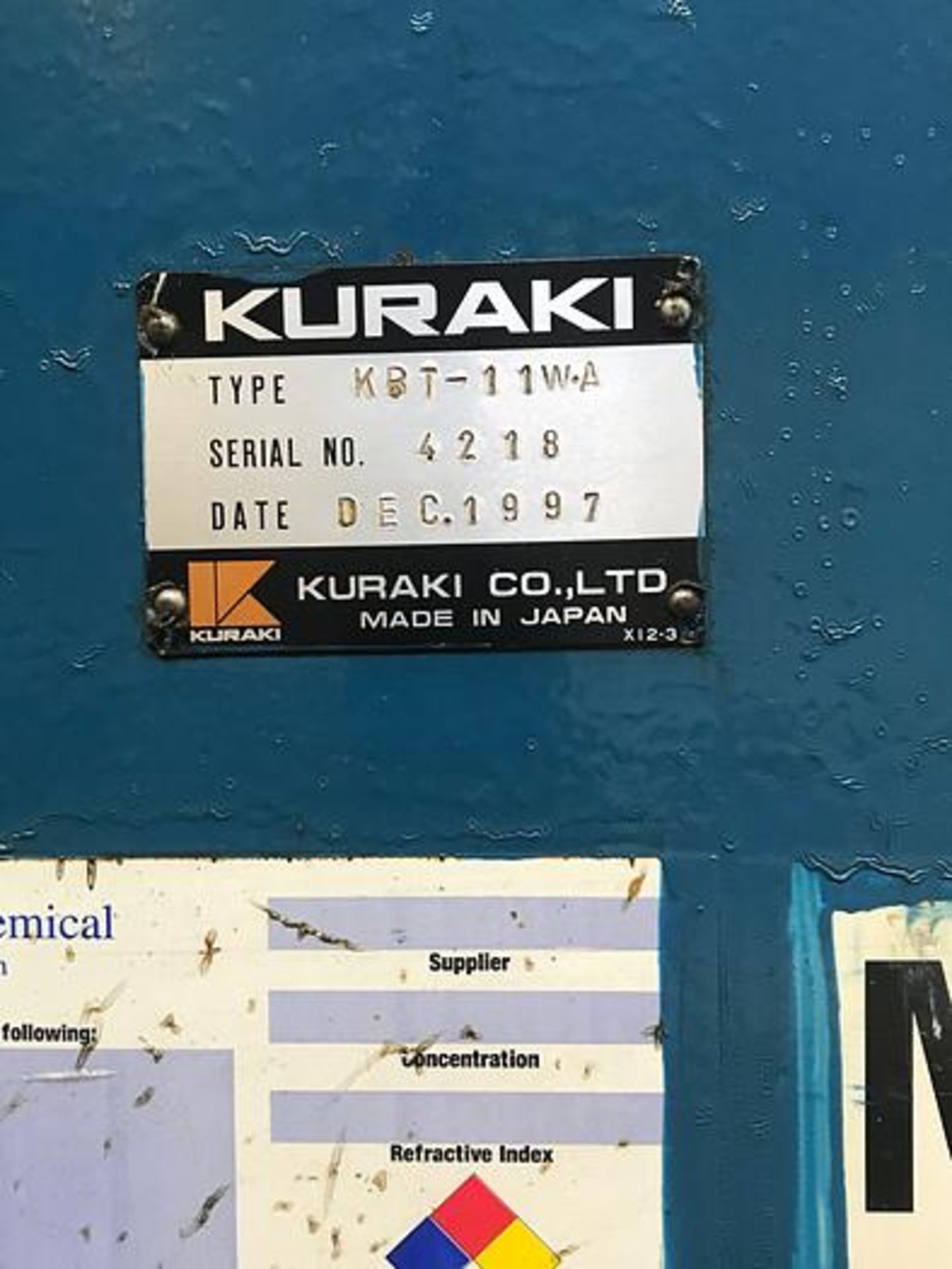 KURAKI KBT-11WA CNC HORIZONTAL BORING MILL, 1998 - Image 11 of 13