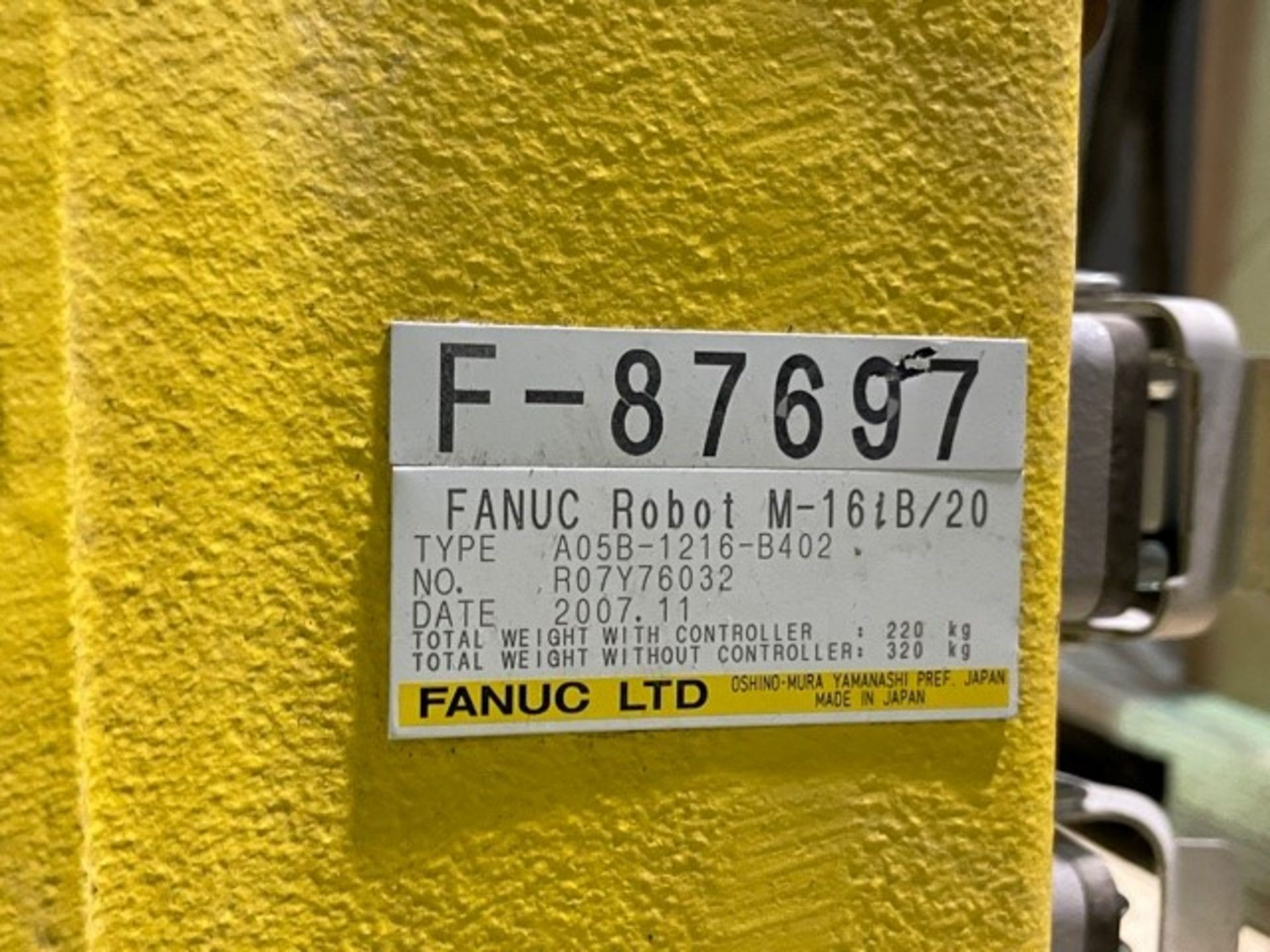 FANUC M-16iB/20, F-87697, WITH R-30iA CONTROL - Image 4 of 9