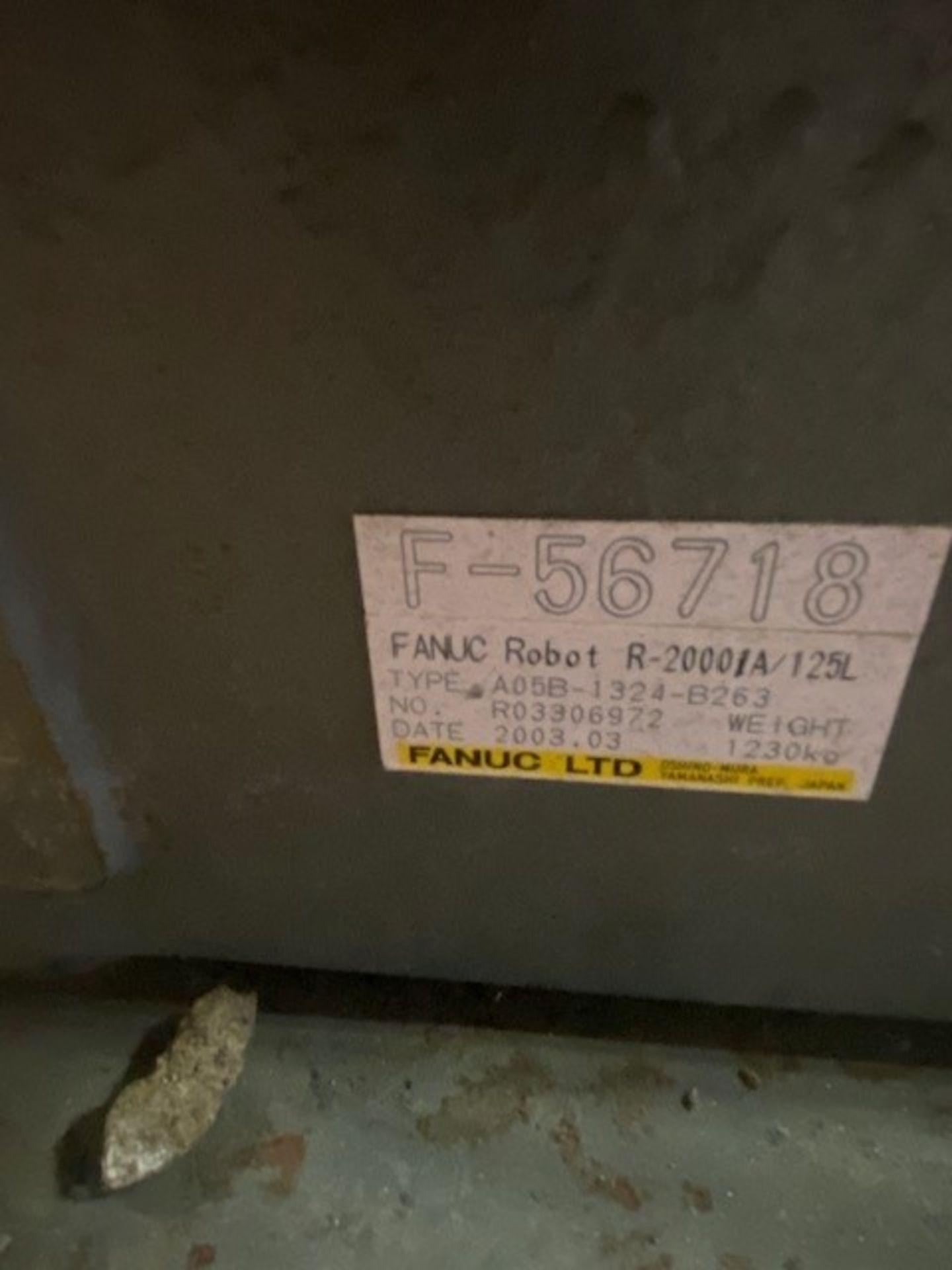 FANUC R-2000iA/125L, F-56718, WITH R-J3iB CONTROL - Image 3 of 9