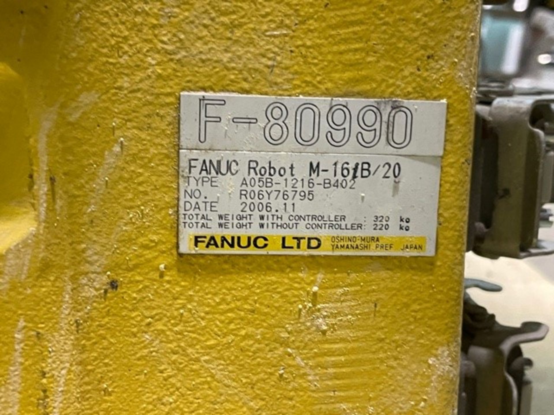 FANUC M-16iB/20, F-80990, WITH R-J3iC CONTROL - Image 3 of 7