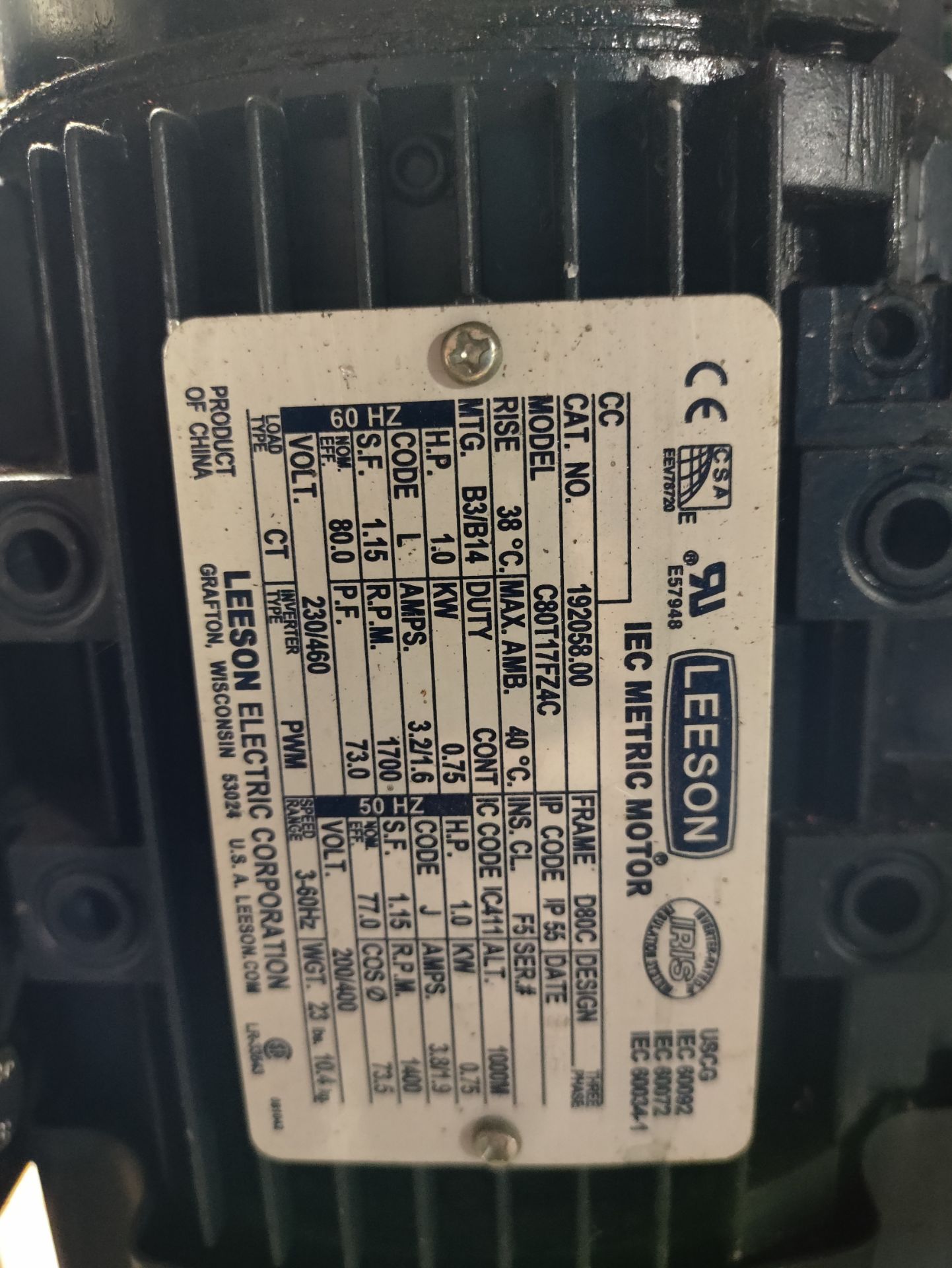 LEESON ELECTRIC CORPORATION, 4 TIP DRESSERS WITH MOUNTING STANDS, MODEL C80T17FZ4C - Image 4 of 4