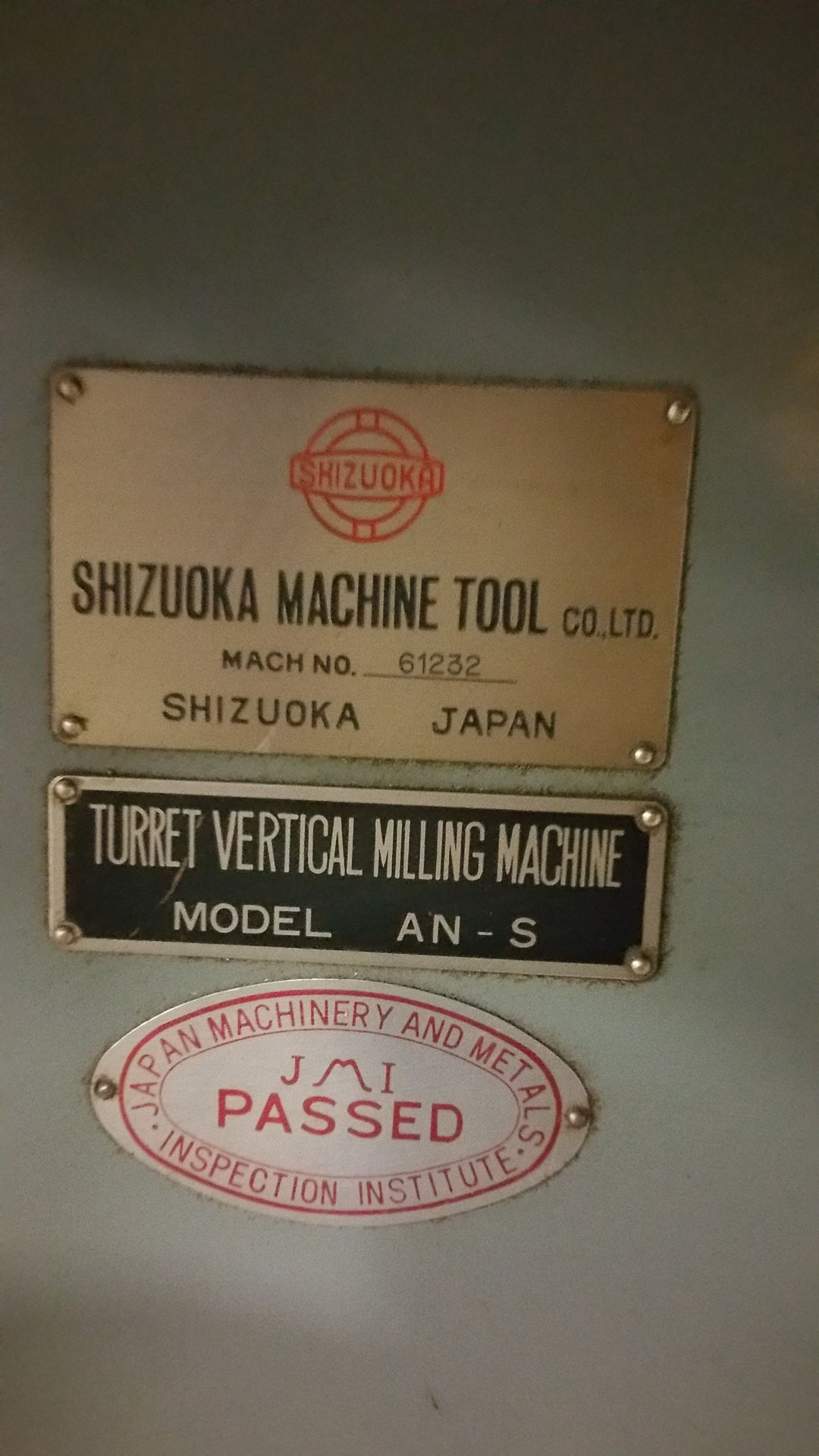 CNC VERTICAL MILLING MACHINE SHIZOUKA - Image 2 of 2