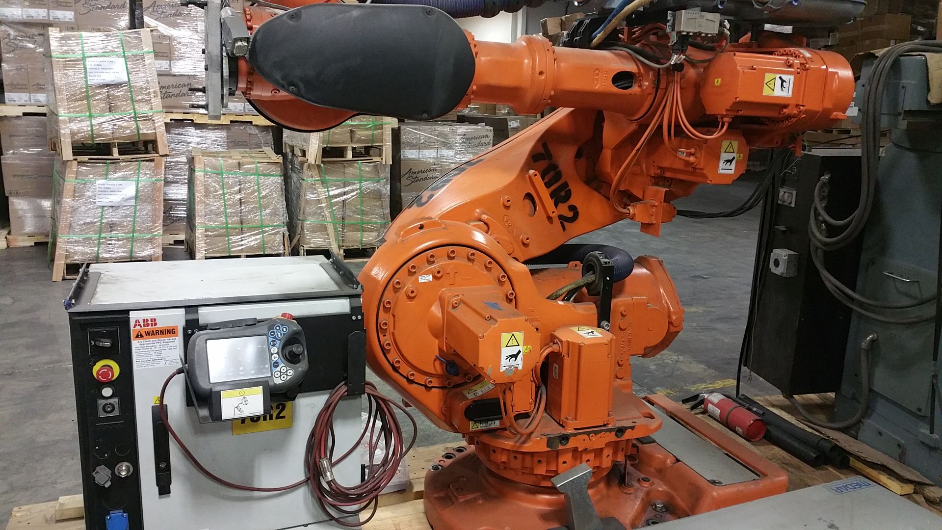 ABB IRB 7600 ROBOT WITH IRC5 CONTROLLER & TEACH PENDANT