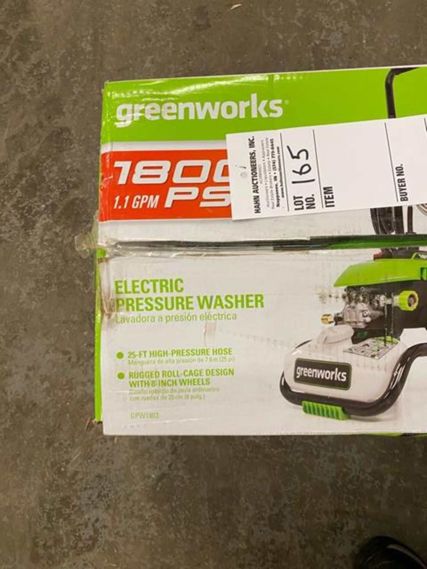 GREENWORKS ELECTRIC PRESSURE WASHER - Image 2 of 2