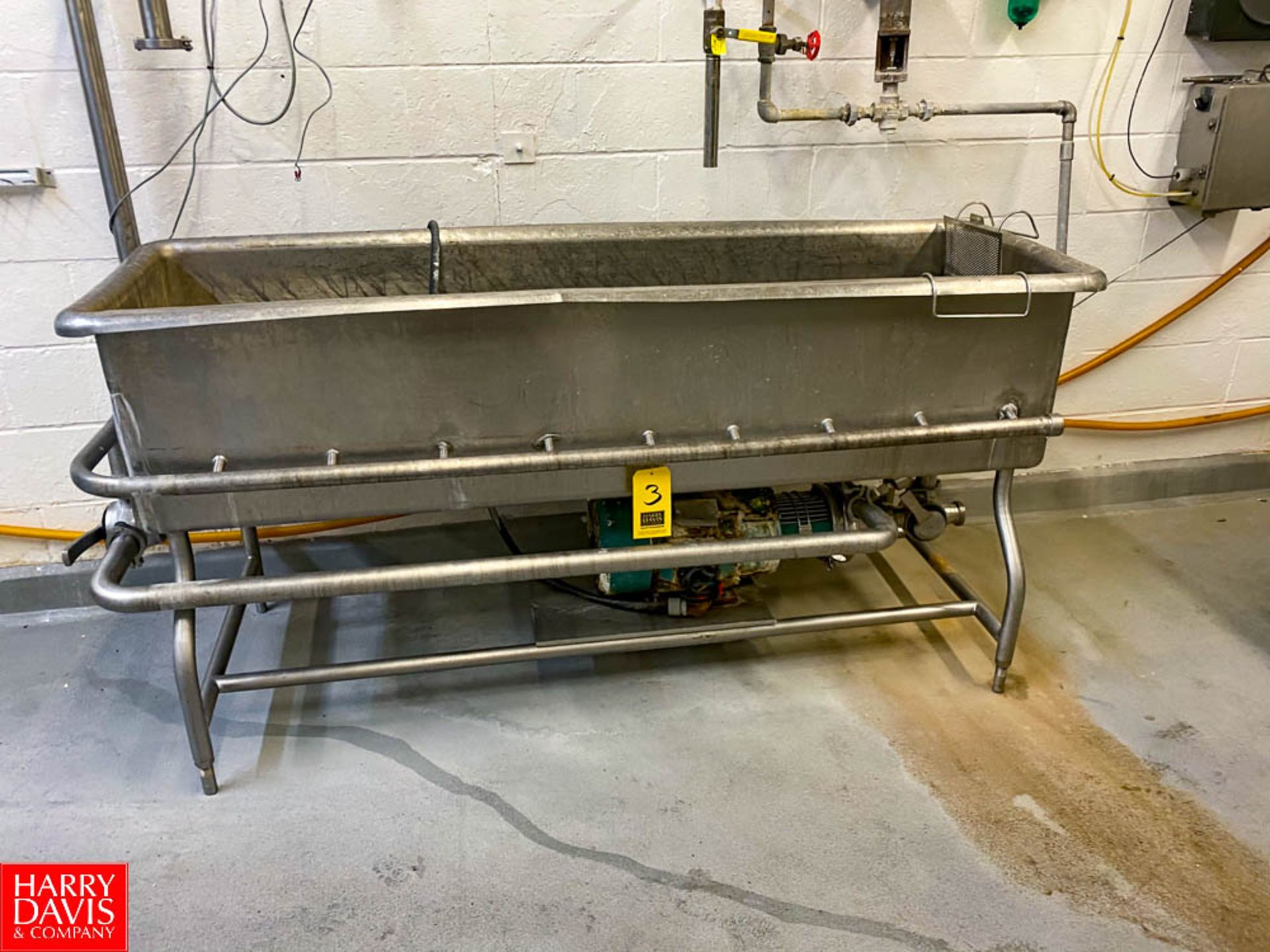 S/S Jet Spray COP Wash Trough, With Pump Rigging Fee: $100