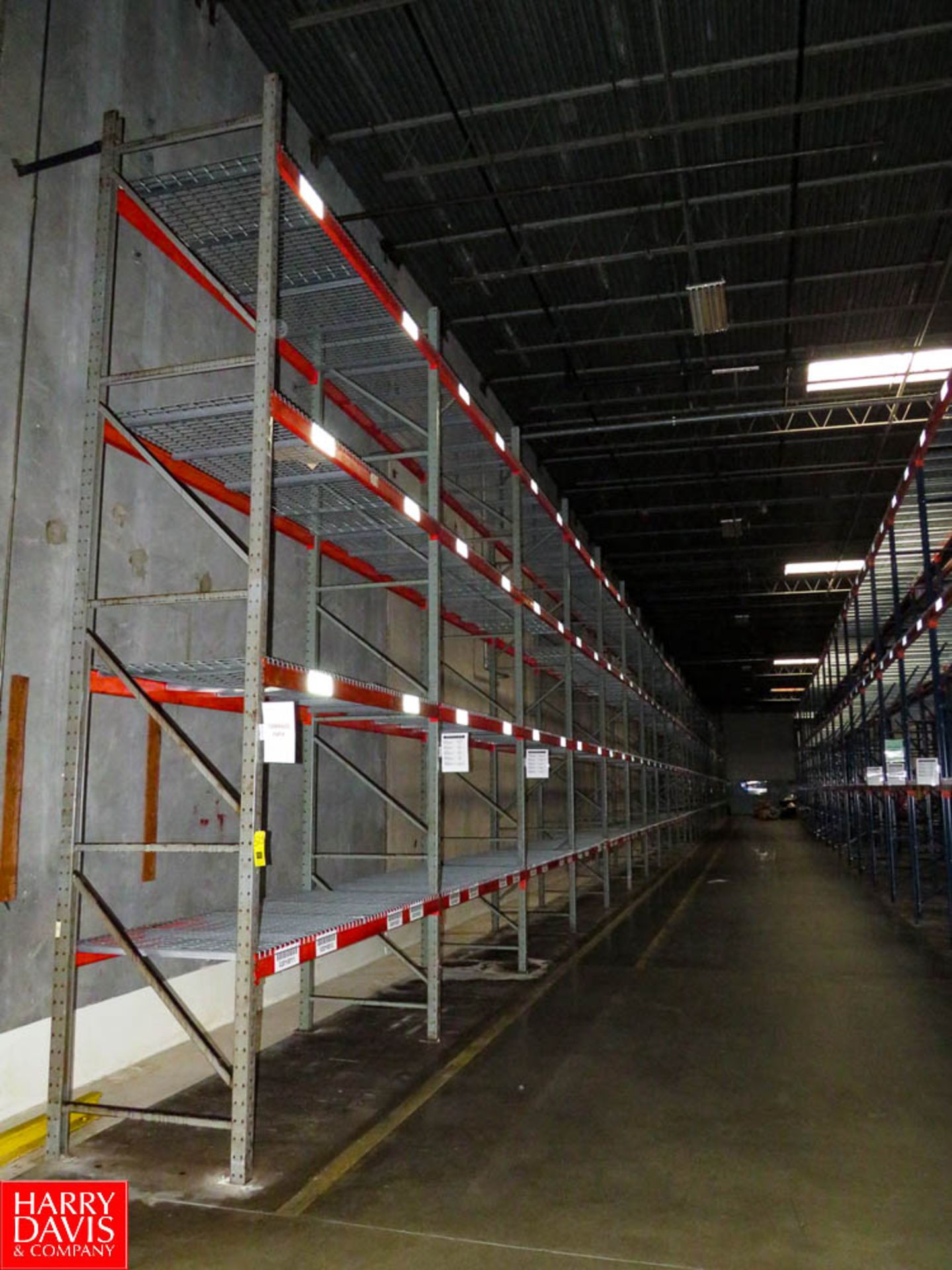 Sections of Pallet Racking to Include: (27) 18' Uprights, (208) 8' Horizontals, with Metal Decking