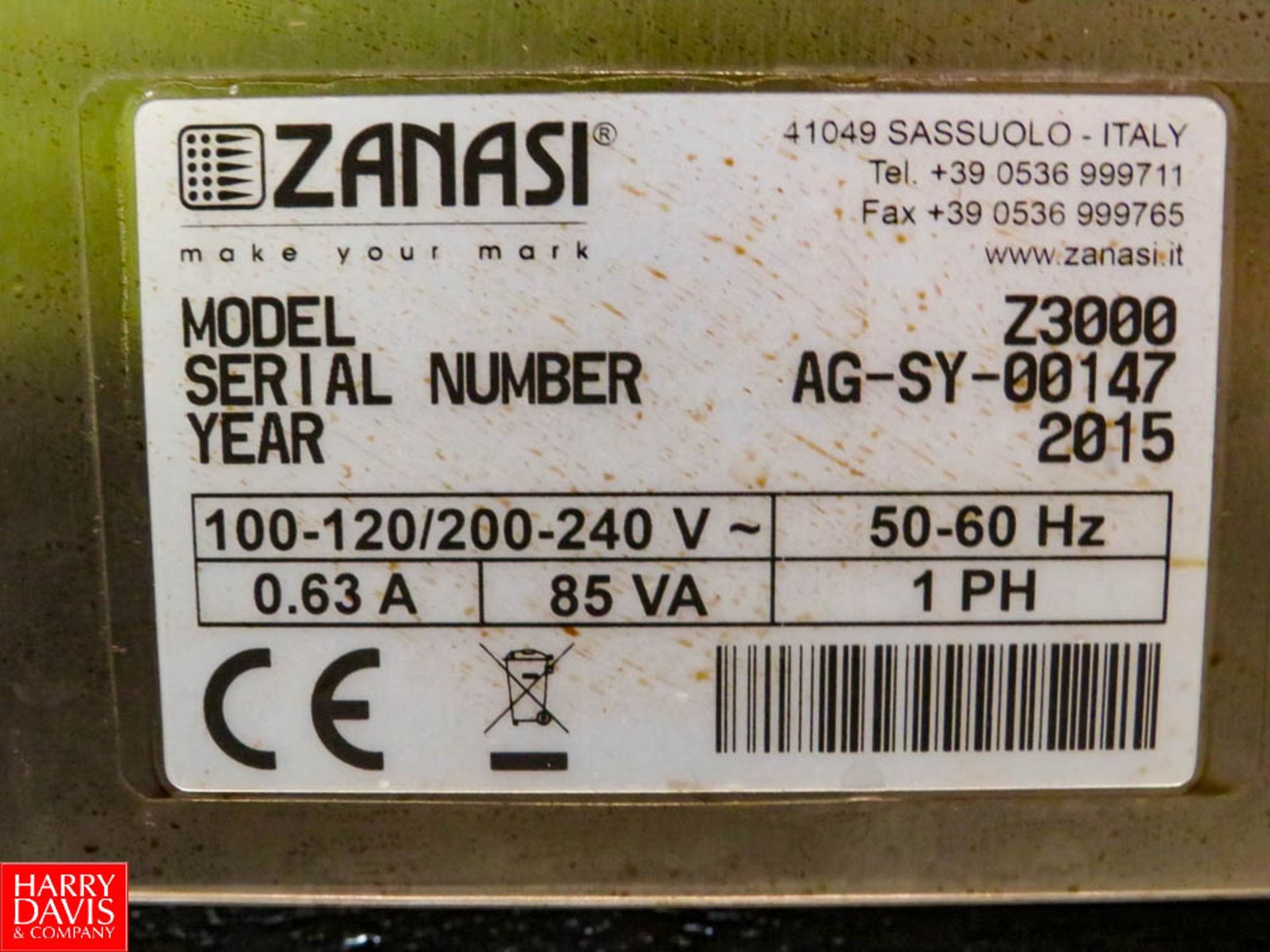 Zanasi Printing System Model Z3000 Rigging Fee: $100 - Image 2 of 2