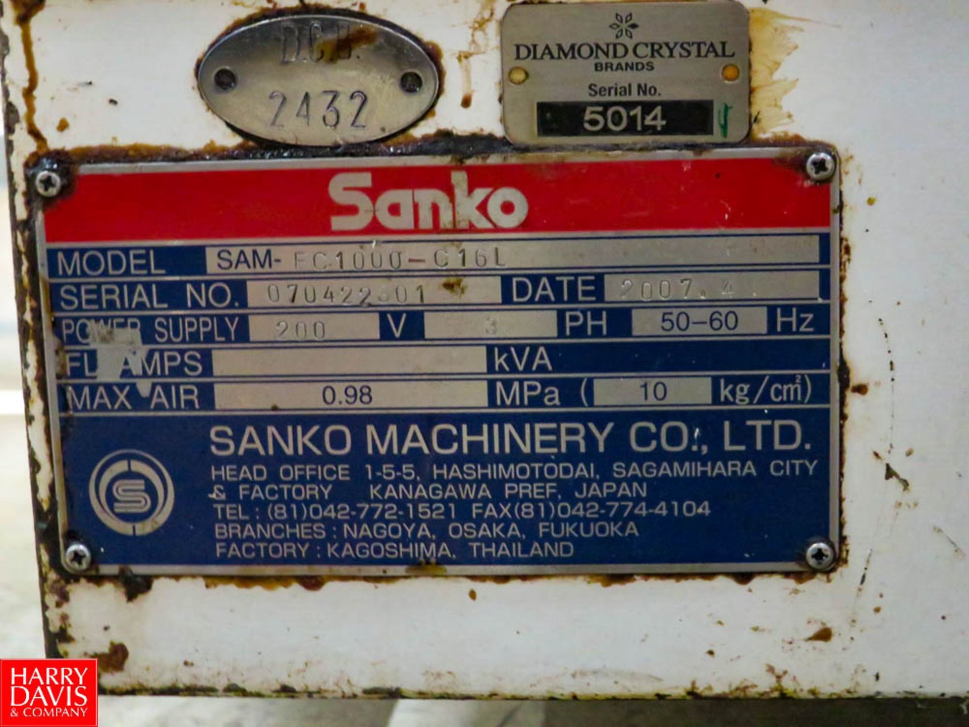 Sanko Automatic Filling & Packaging Machine, Model SAM-FC1000-C16L Rigging Fee: $500 - Image 3 of 3