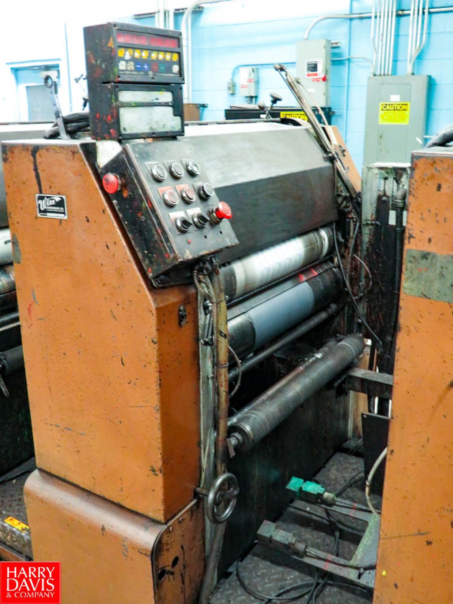 Witt Engineering Offset Printing Press 4- Color, Electronic Web Guides, with Electrical Cabinet - Image 5 of 10