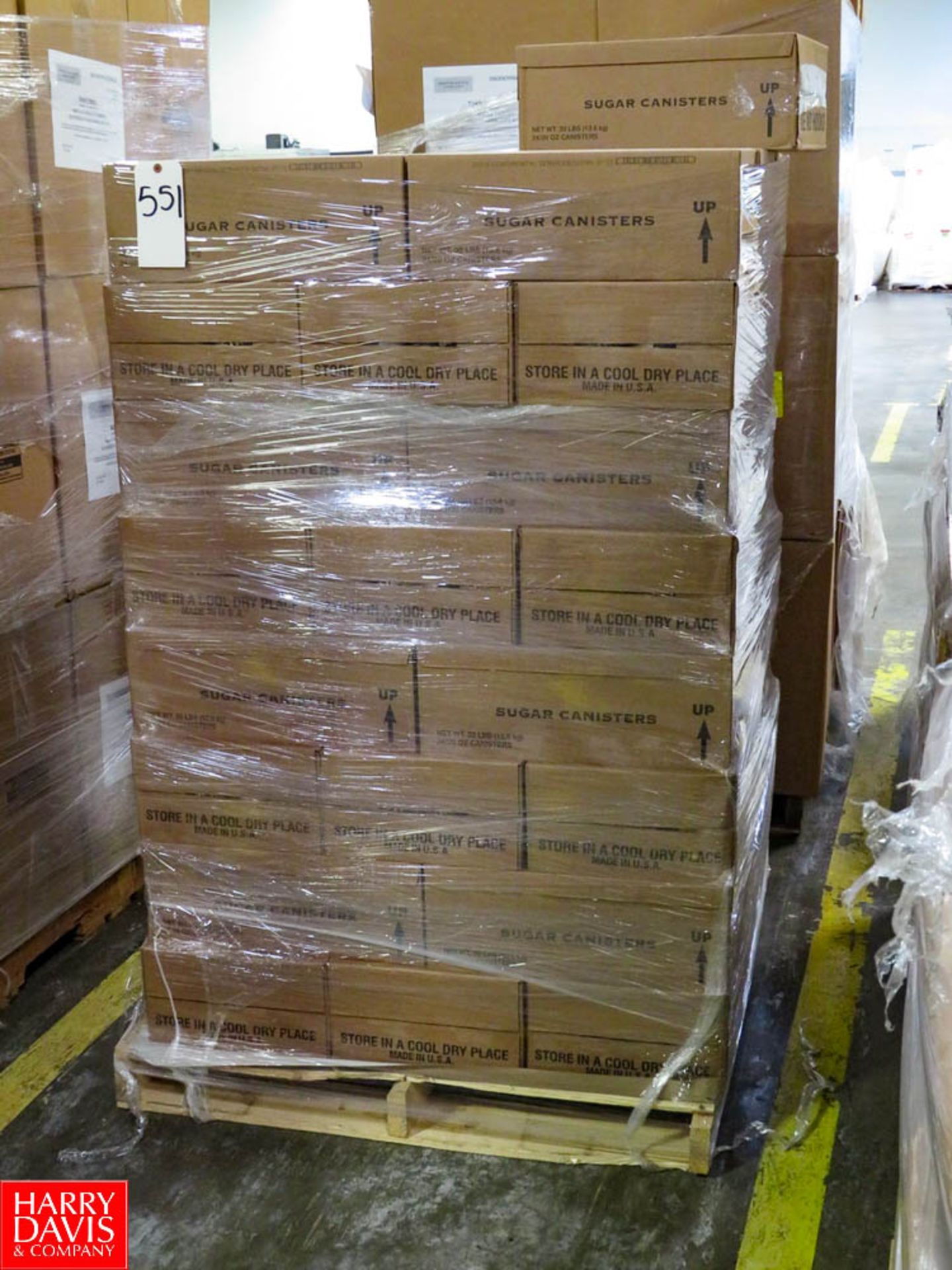 Pallet of Sugar Canisters (Filled)