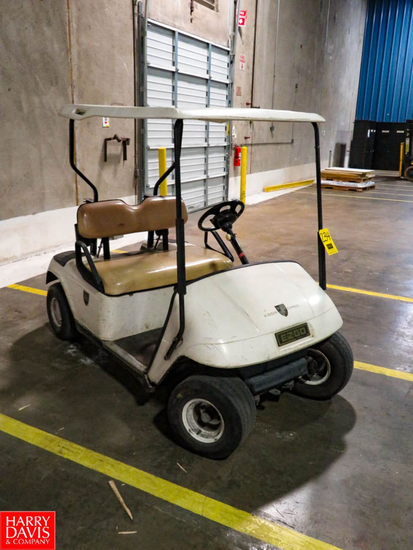 EZ-GO Electric Golf Cart with Batteries and Canopy Rigging Fee: $100 - Image 2 of 5