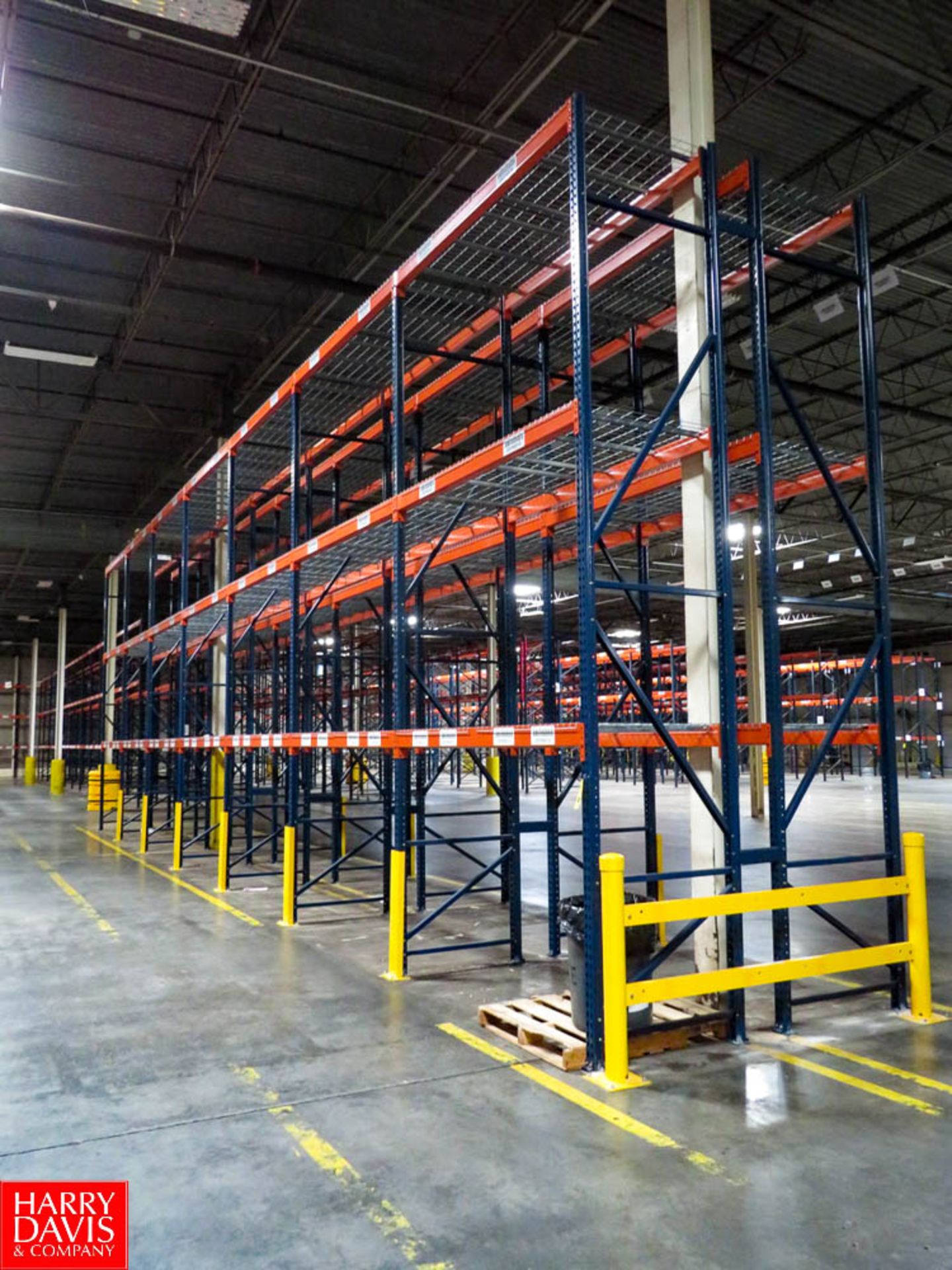 Sections of Pallet Racking to Include: (16) 18' Uprights, (84) 8' Horizontals, with Metal Decking