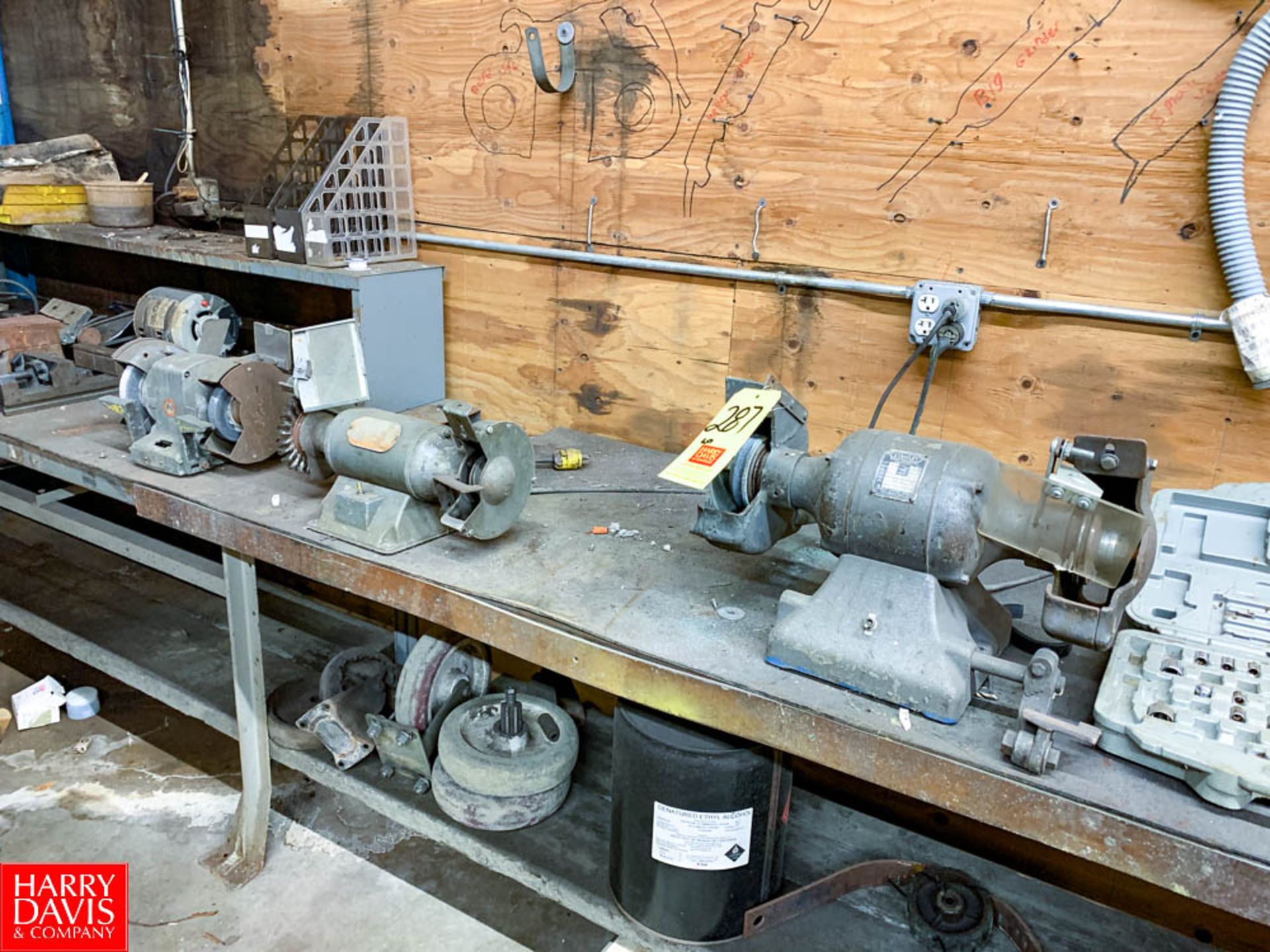 (3) Bech Grinders, Drill Grinder, (2) Sanders, Vise, And Bench Rigging Fee:$250