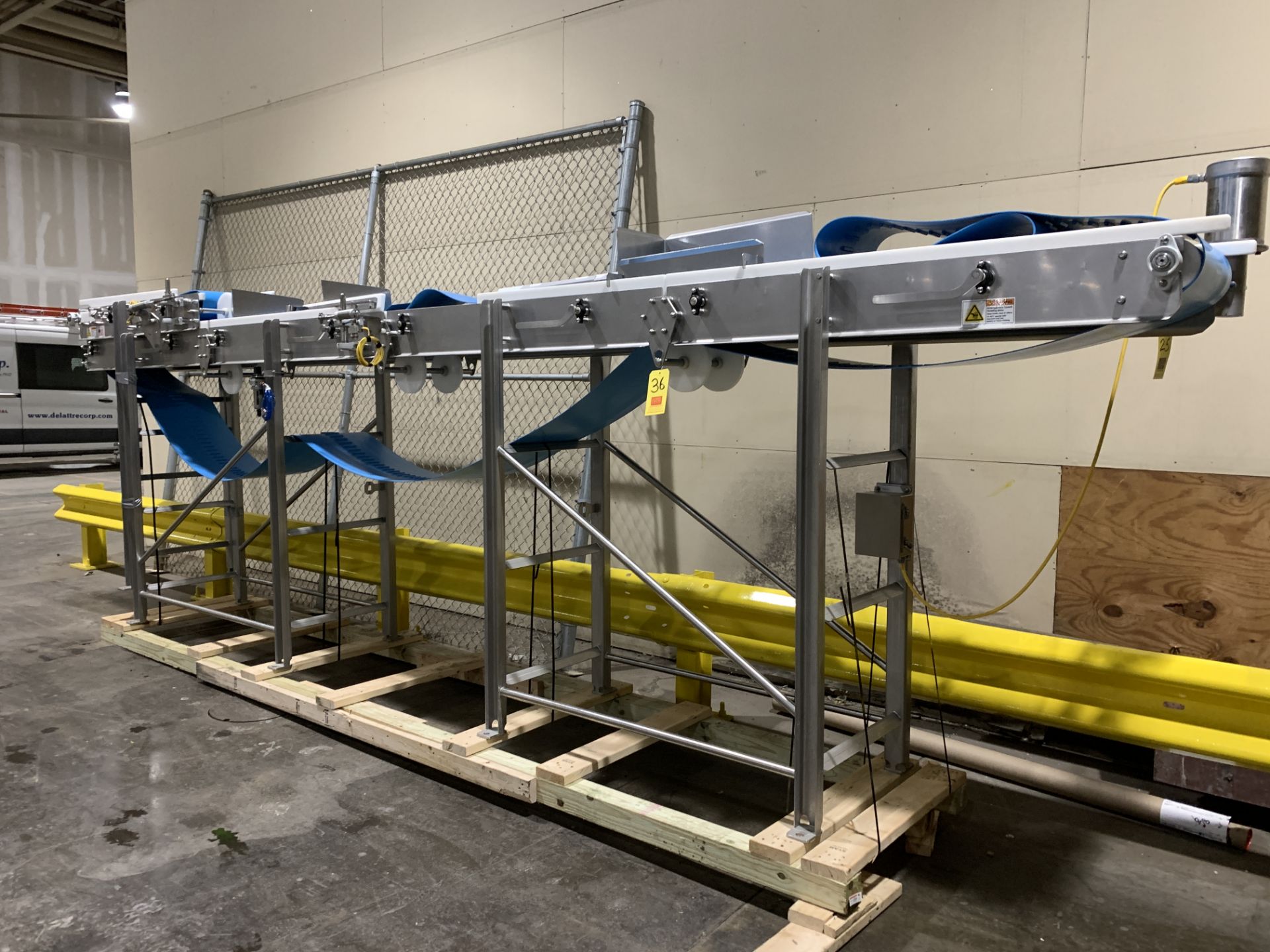 16" X 24' S/S Frame Power Belt Conveyor, with S/S Clad Motor Rigging Fee: $500