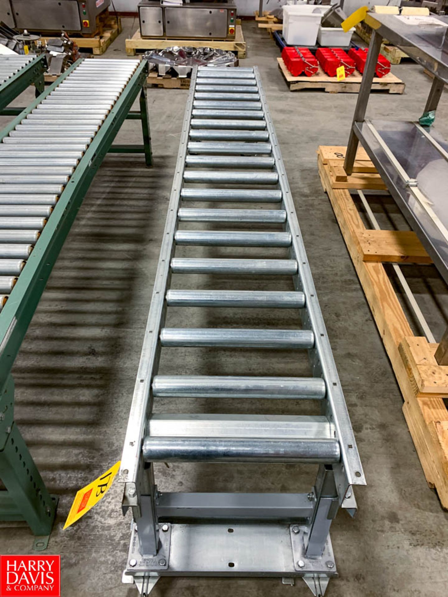 15" Wide X 120" Long Portable S/S Roller Conveyor