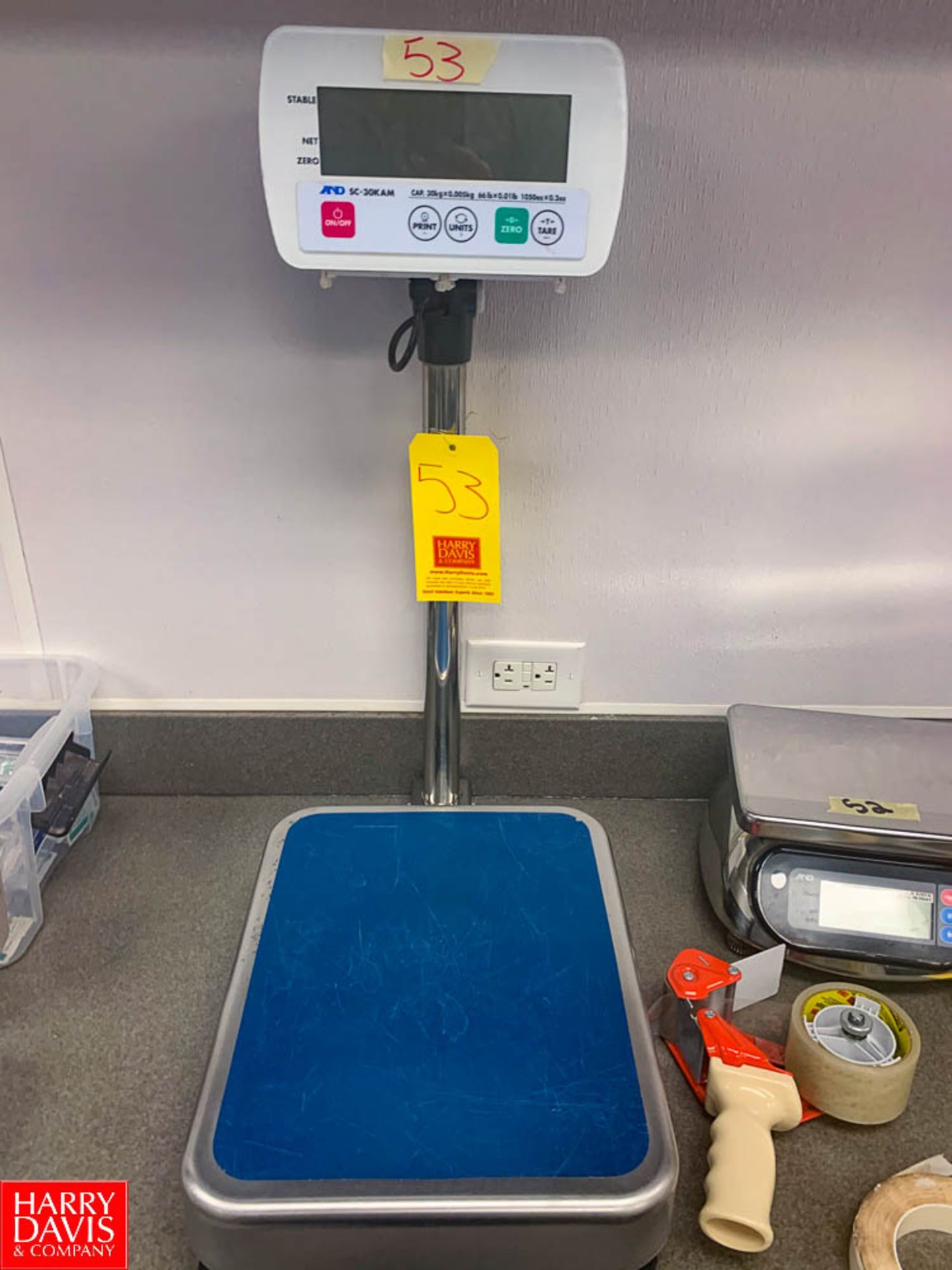 A&D Weighing, Model: SC-30KAM Washdown Checkweighing Scale Rigging: $25