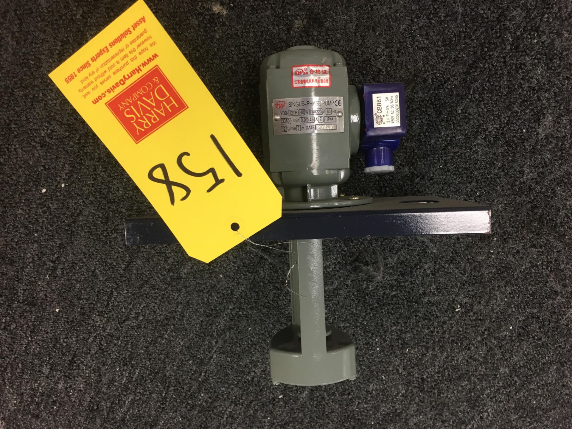 Single Phase Pump with 450 Volts Rigging Fee: $25
