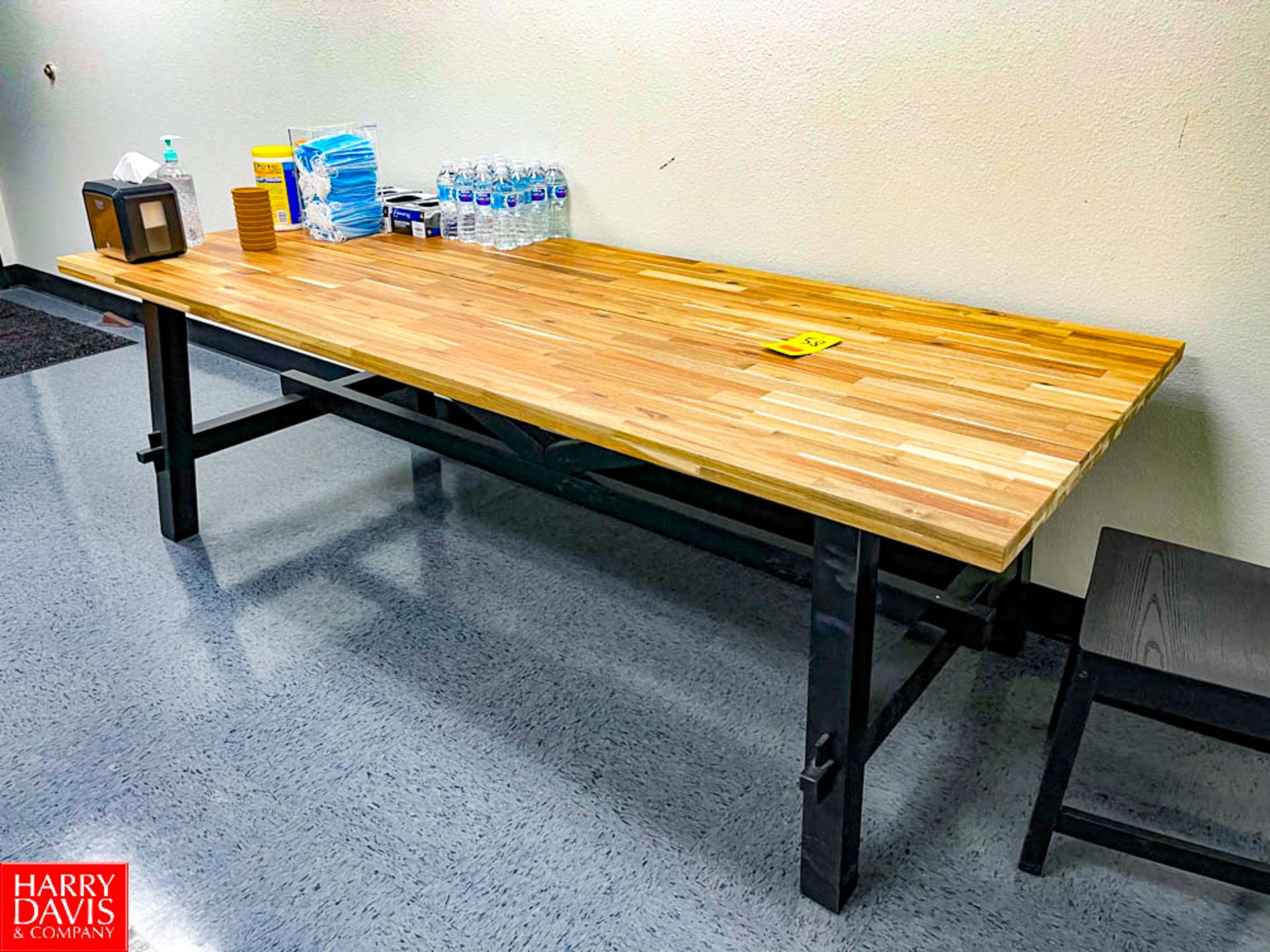 Wooden Table, 92" Length x 39" Depth x 29" Height