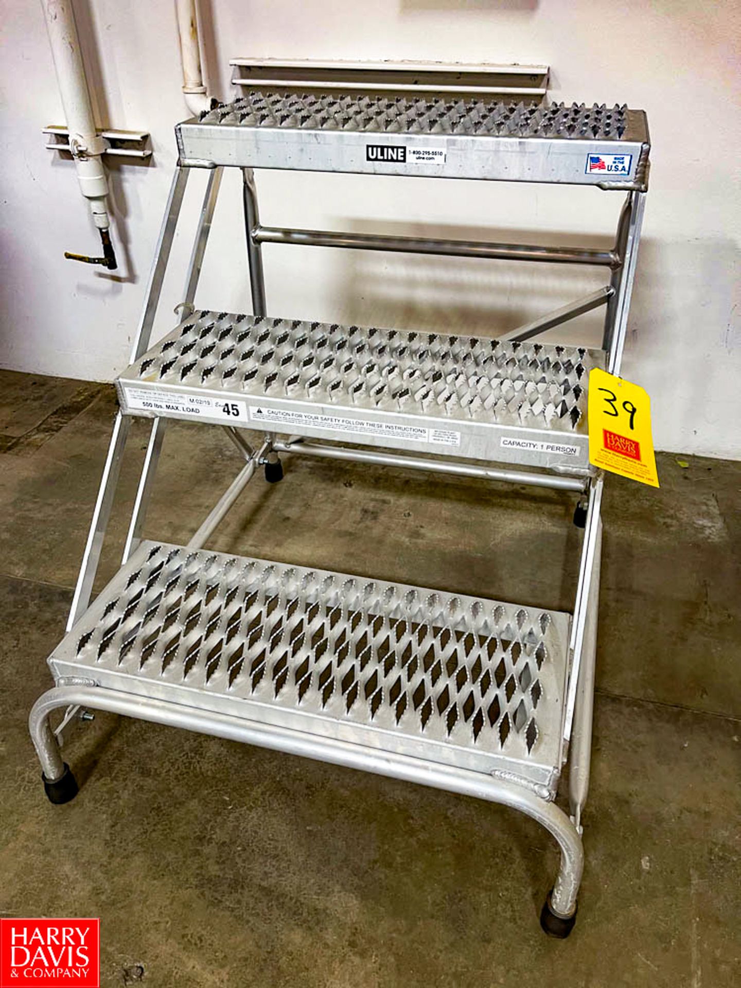 Uline 30" Portable Stairs Model M02/19, 500 Pound Capacity. Rigging Fee: $75