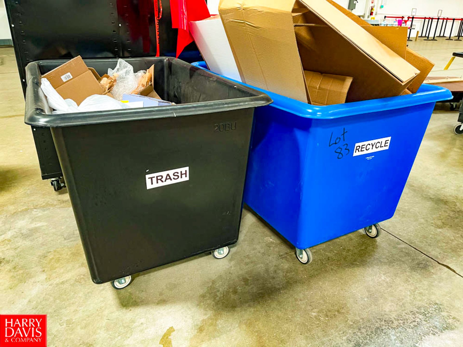 Uline Portable Dumpsters, 52" Length x 35" Width x 35" Height. Rigging Fee: $25