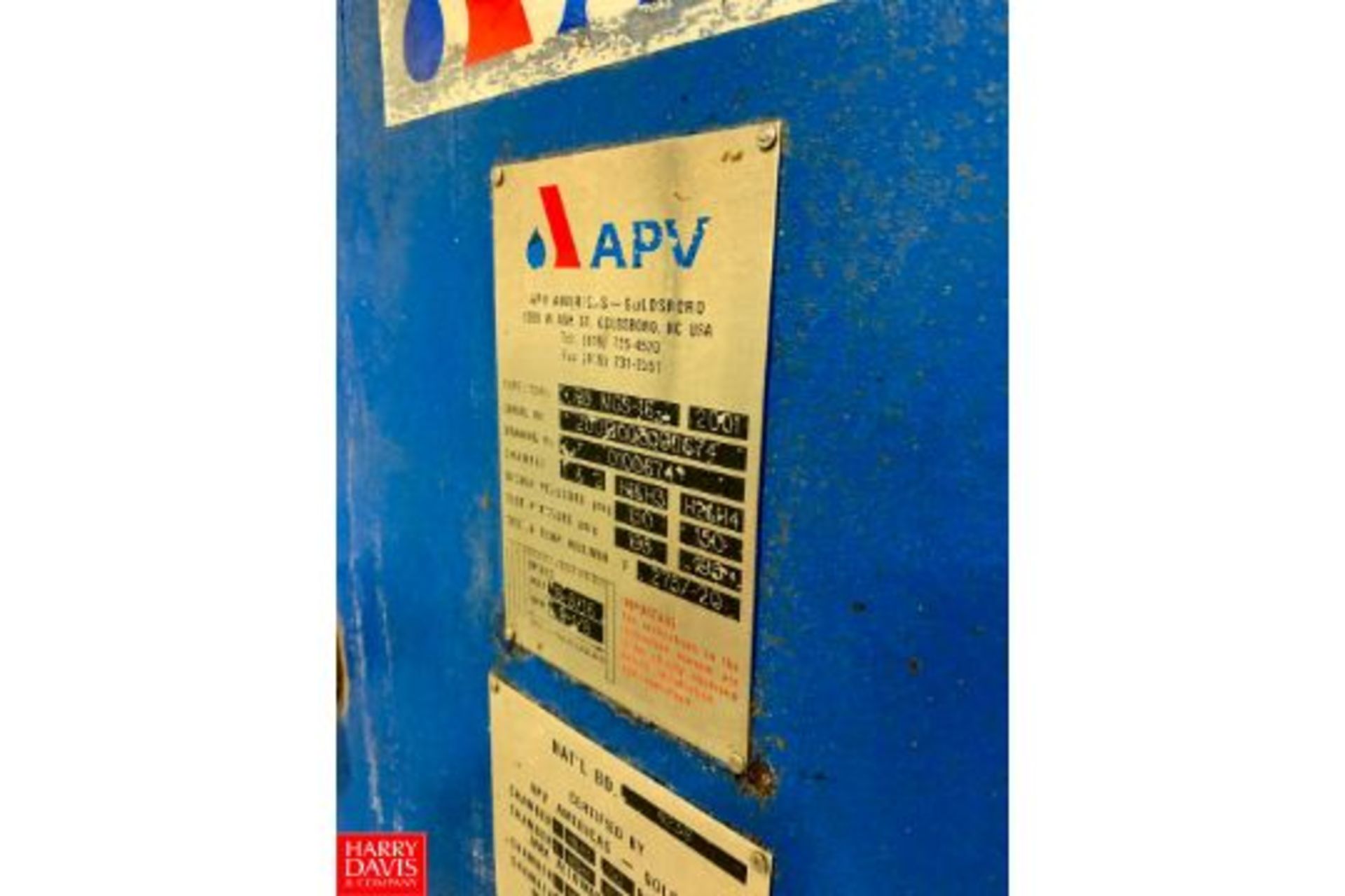 APV Plate Heat Exchanger Model: R5 MGS-16, S/N: 20013003000674 Rigging Fee: $200 - Image 2 of 2