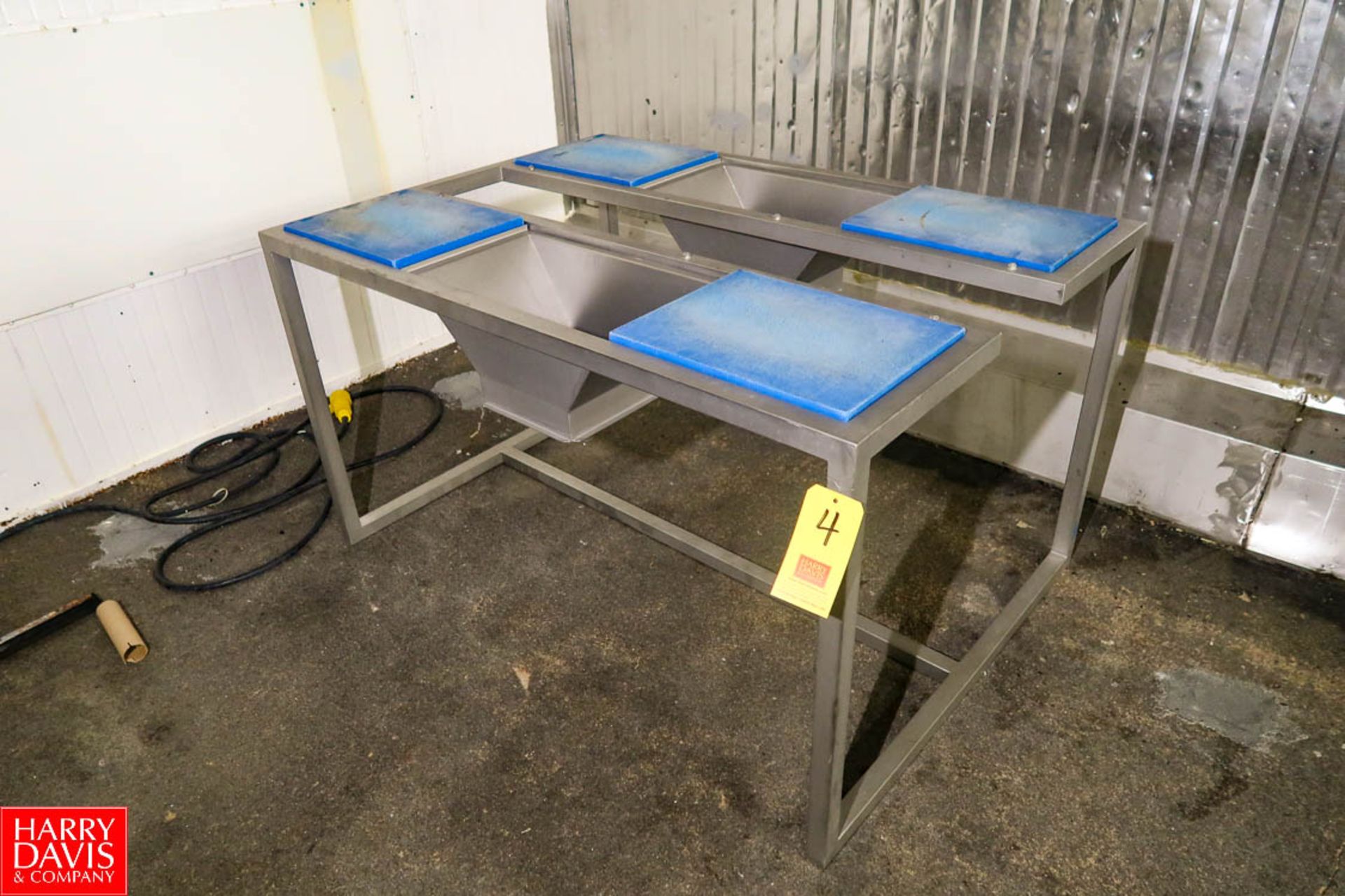 S/S Dual Station Prep Table 59" x 42" x 33". Rigging Fee: $ 10.00