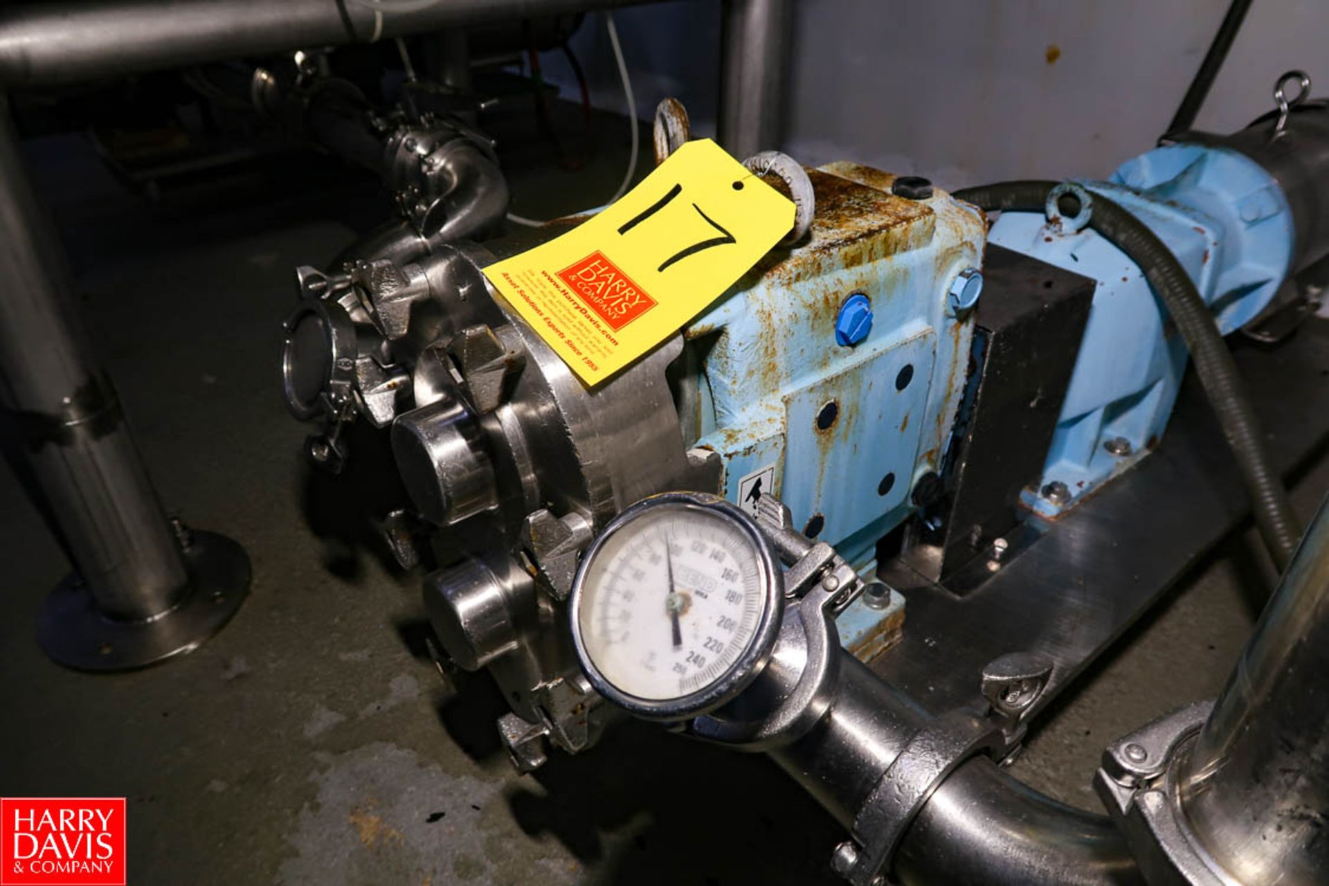 SPX Positive Displacement Pump Model: 060U1 S/N: 060U1, 3" Inlet/Outlet, Mounted on S/S Base. - Image 2 of 5