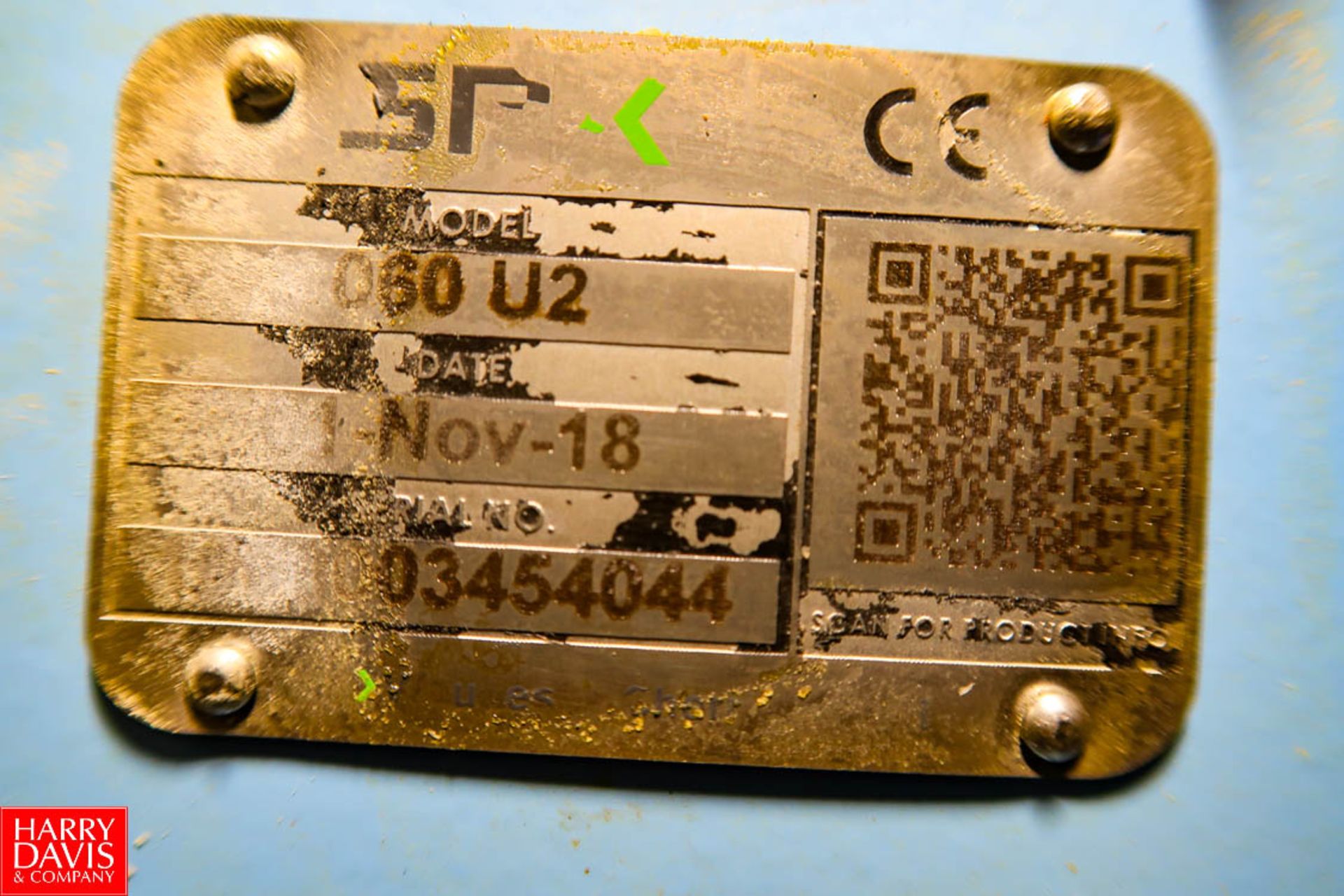 SPX Positive Displacement Pump Model: 060U2 S/N: 1000003454044, 3" Inlet/Outlet, Mounted on S/S - Image 3 of 5