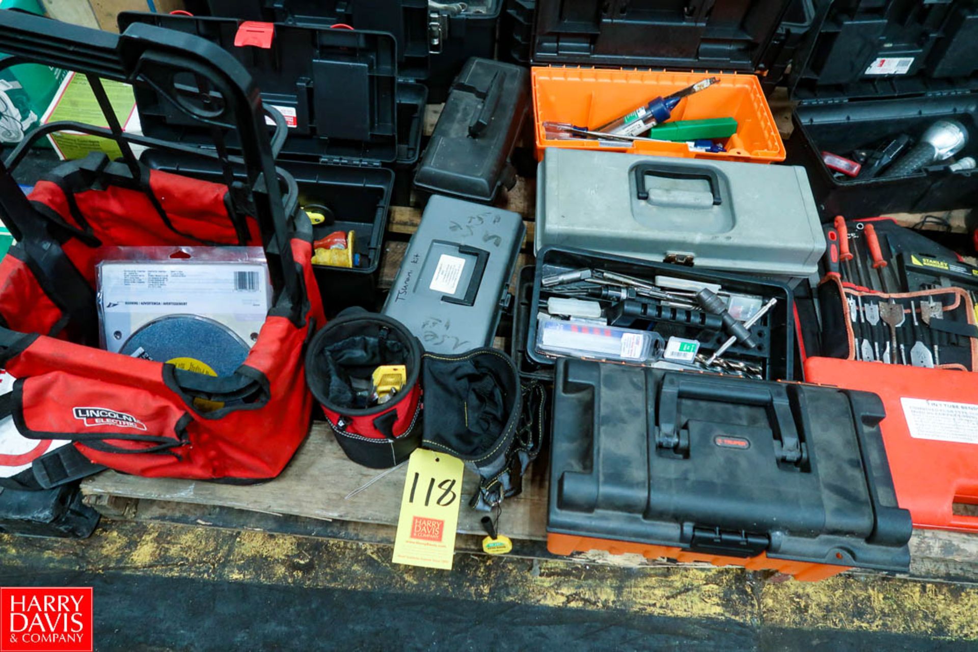 Pallet of Tool Boxes with Contents of Hand Tools. Rigging Fee: $ 45.00 - Image 4 of 4