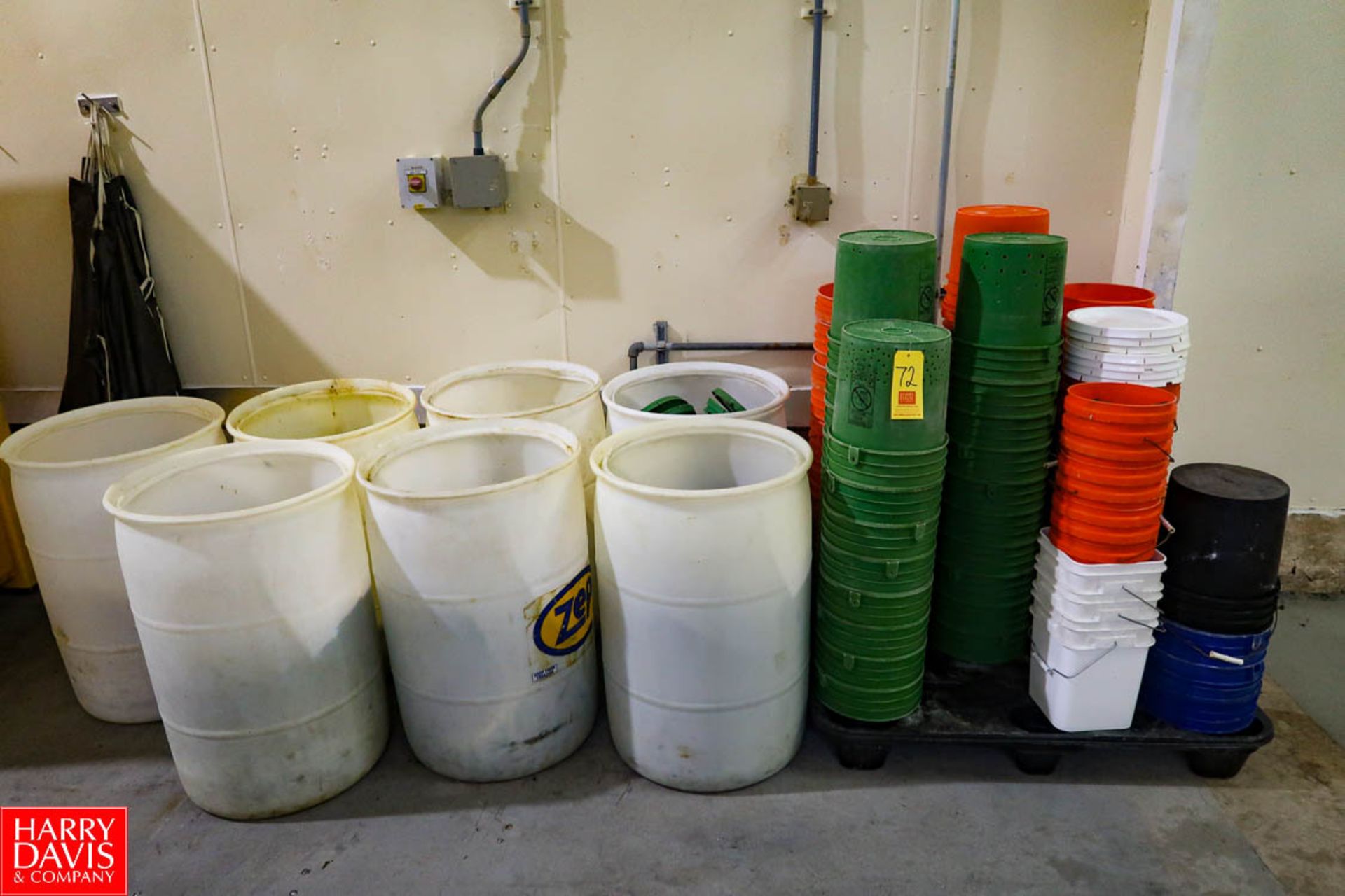 Large Qty of 5-Gallon Buckets & Lids. Rigging Fee: $ 125.00