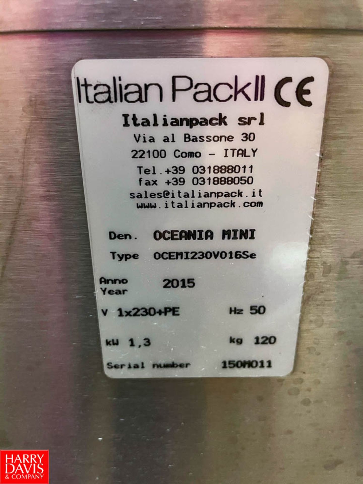 2015 Raque Italian Pack Semi-Automatic Tray Sealer Model: Oceania Mini SN: 150M011 Type - Image 3 of 3
