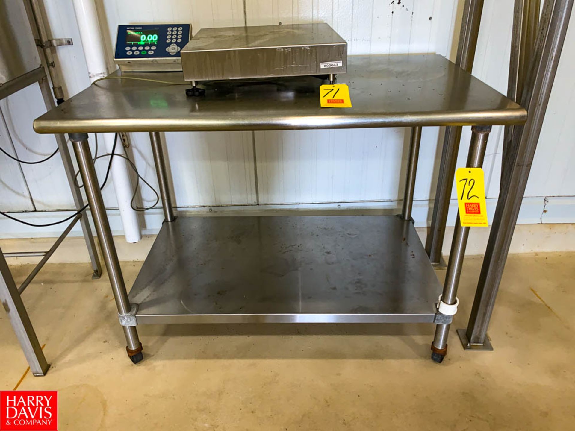 48" x 30" S/S Table with Round Edges Rigging Fee: $ 50