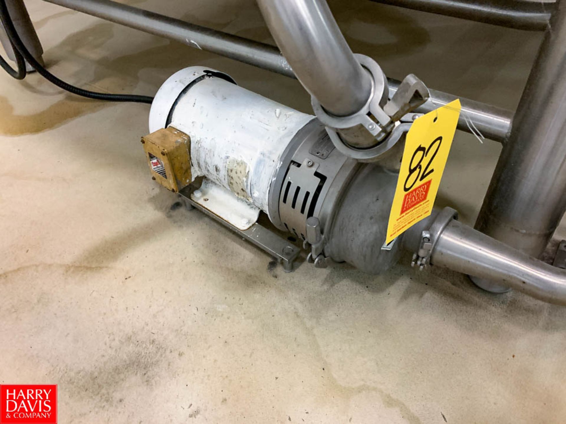 SPX Centrifugal Pump Model: 35/55, 3" x 2.5" Clamp Type Rigging Fee: $ 200