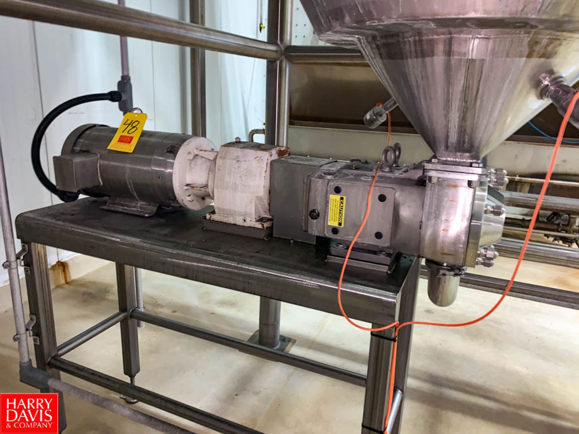 2015 Ampco Positive Displacement Pump with S/S Clad 10 HP Motor, Mounted On S/S Base Rigging