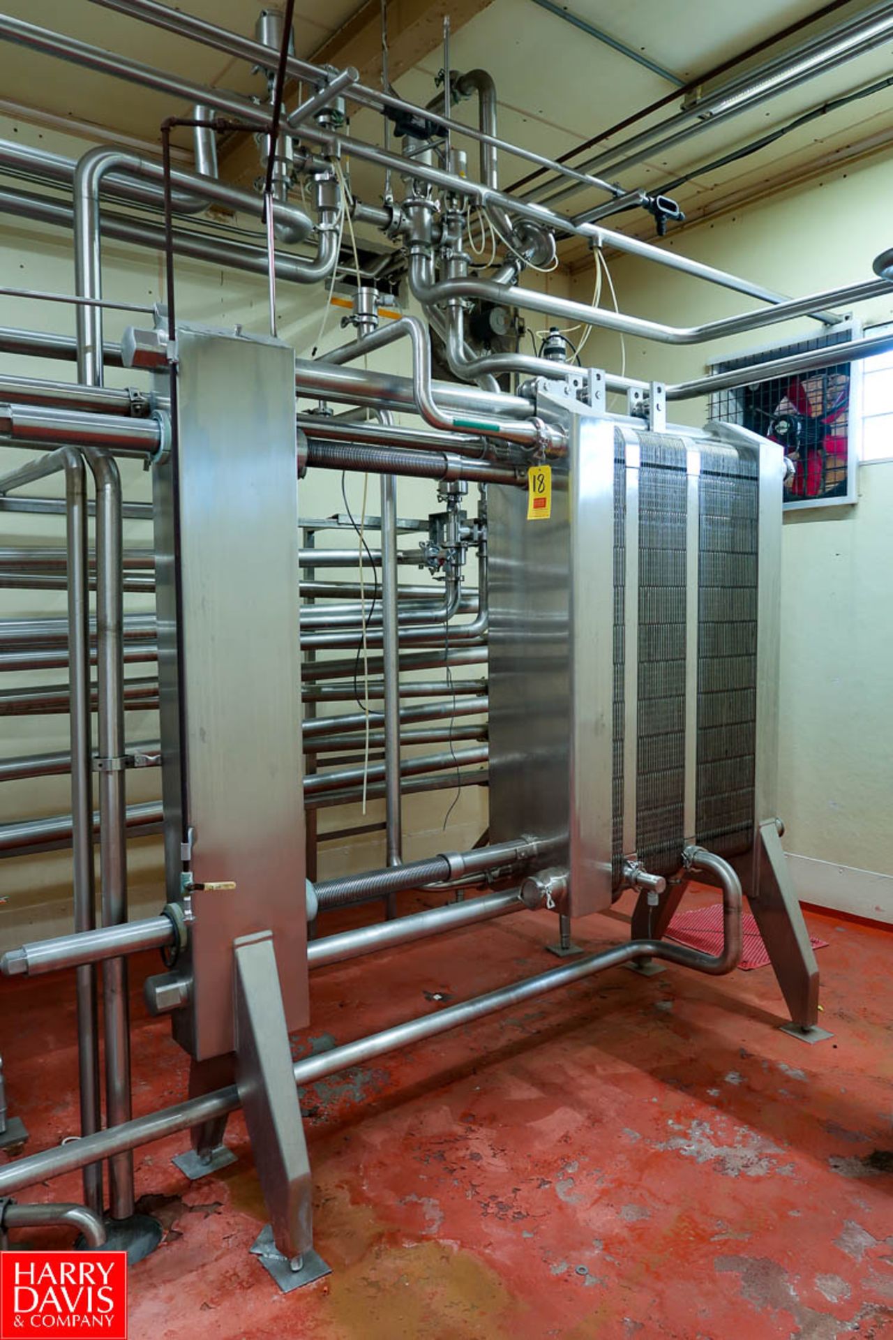 Pasteurization System with (1) APV Model: R51 S/S Plate Type Heat Exchanger: S/N: 16403, S/S Pipe - Image 2 of 17