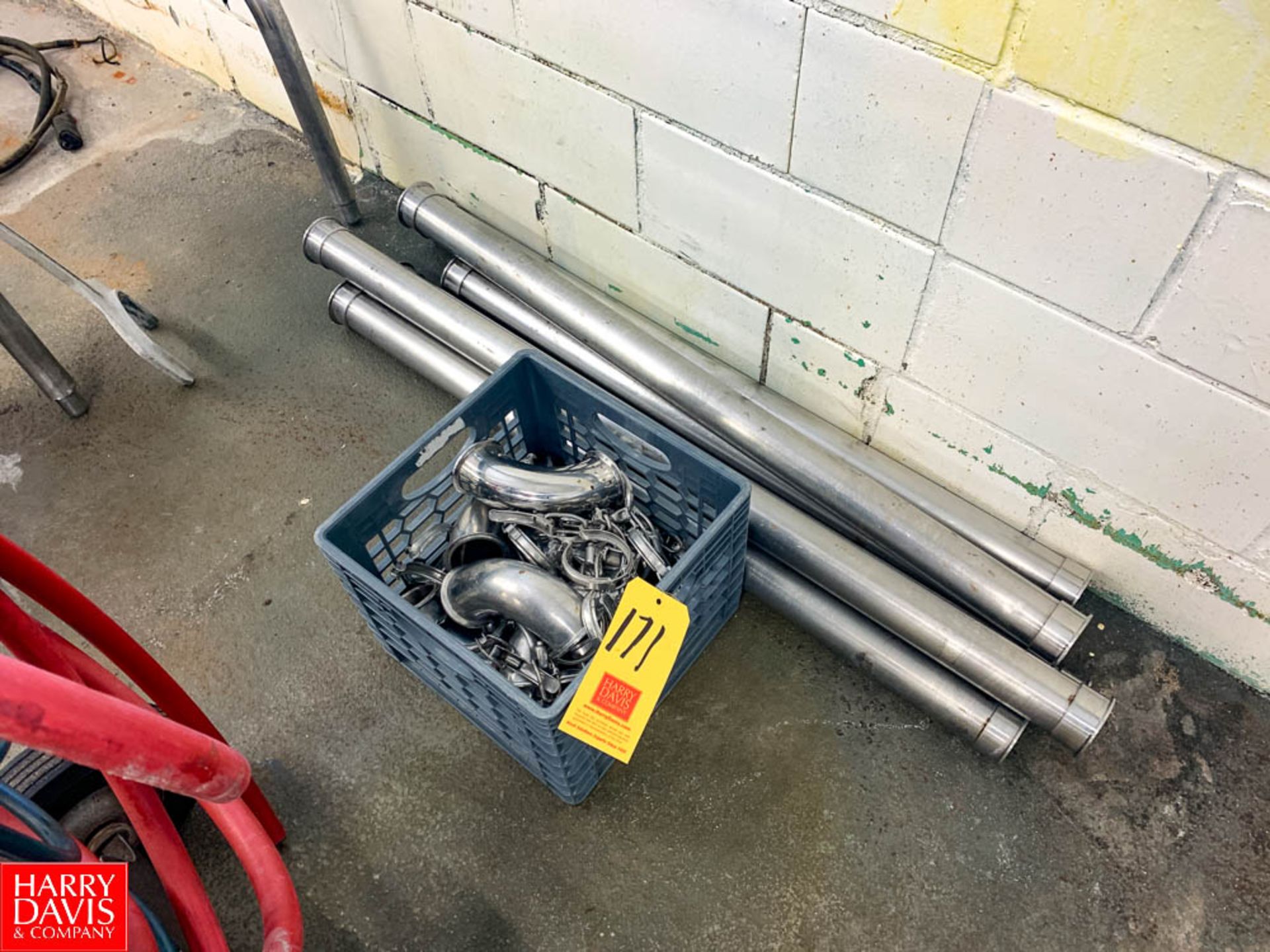 S/S Piping, Elbows and Clamps, Located in:Rutland Rigging Fee: $ 100