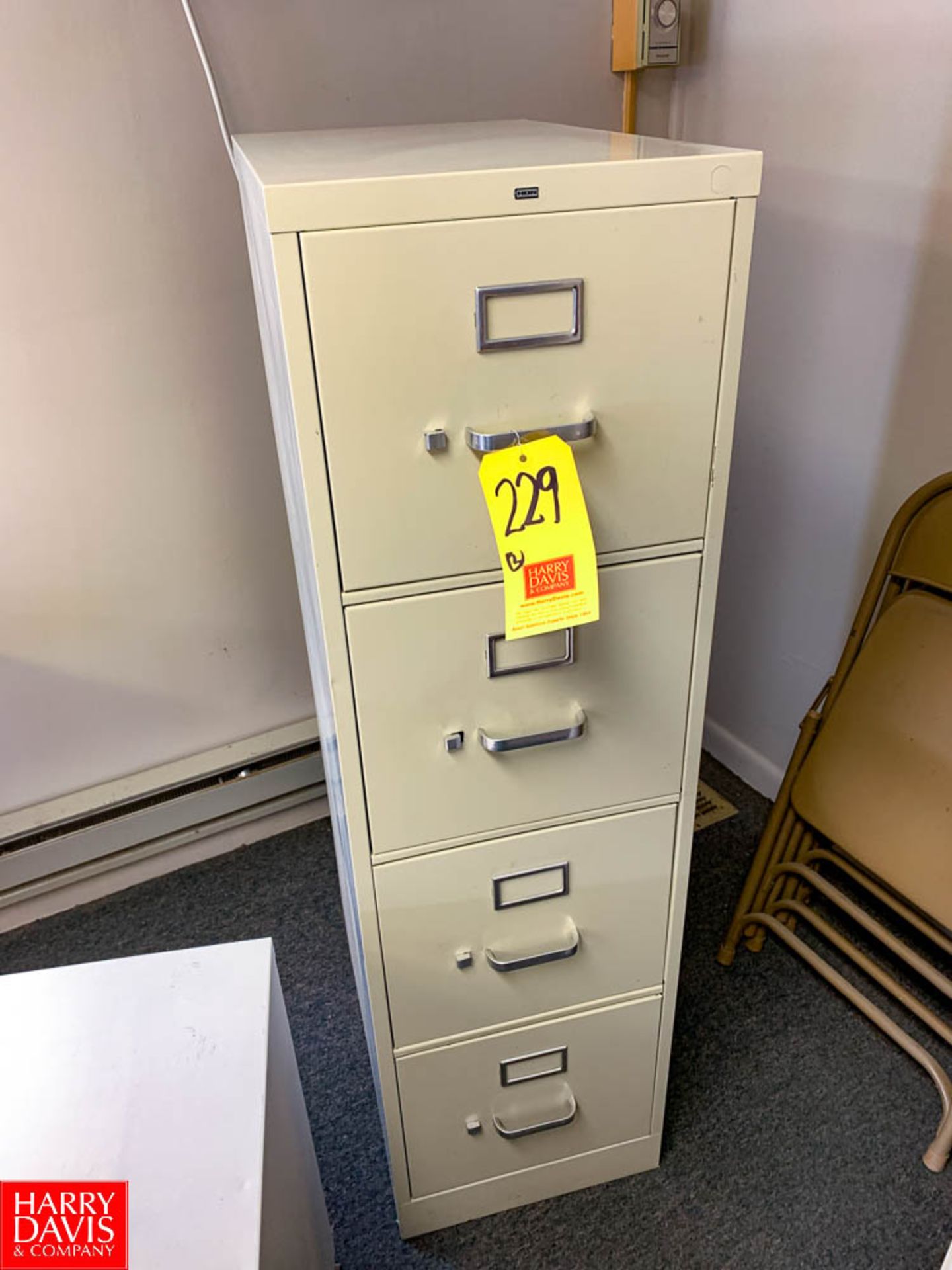 Hon 4-Drawer File Cabinet, Located in:Rutland Rigging Fee: $ 20