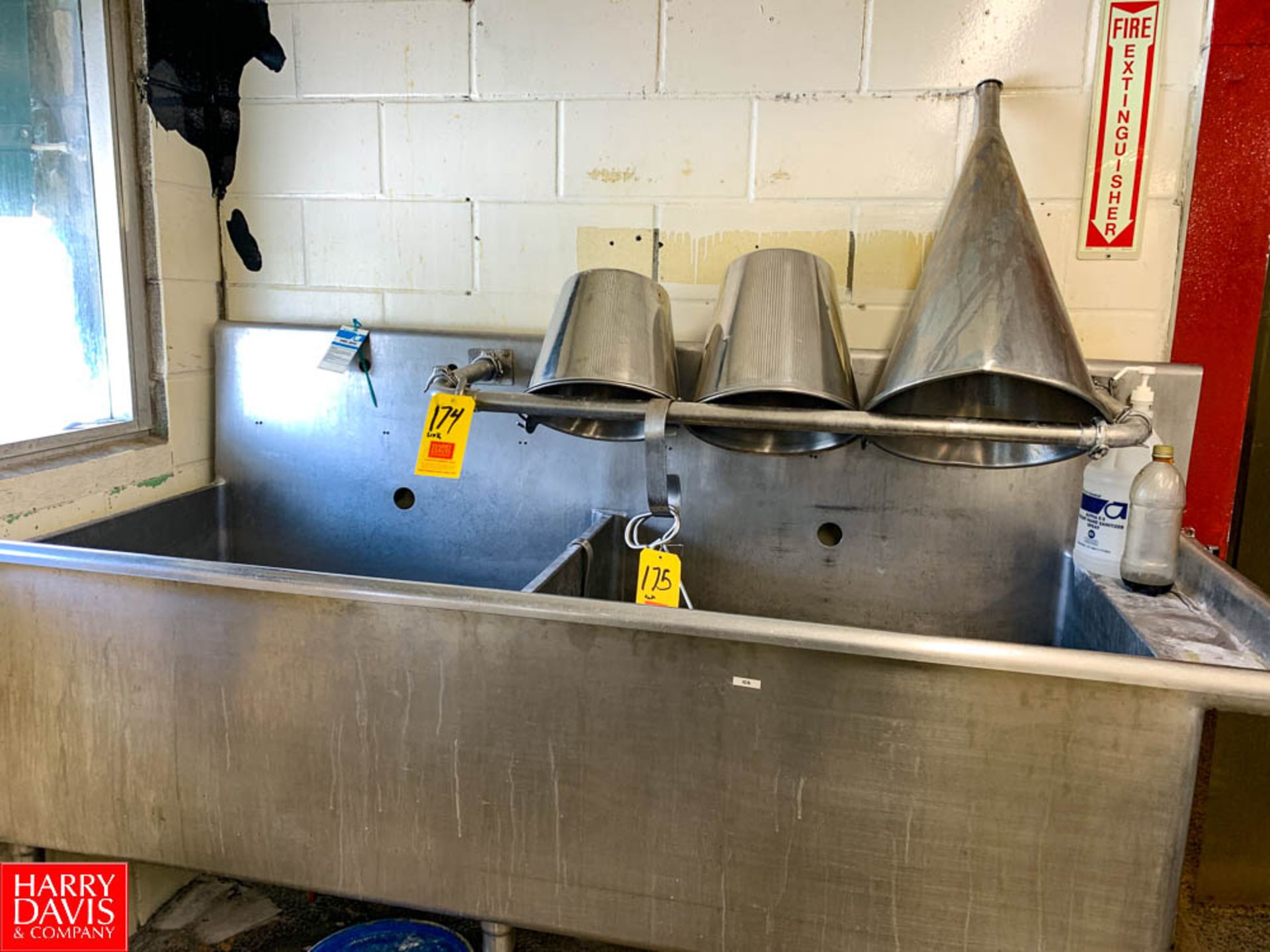 S/S Double Sink, with Backsplash, Located in:Rutland Rigging Fee: $ 125